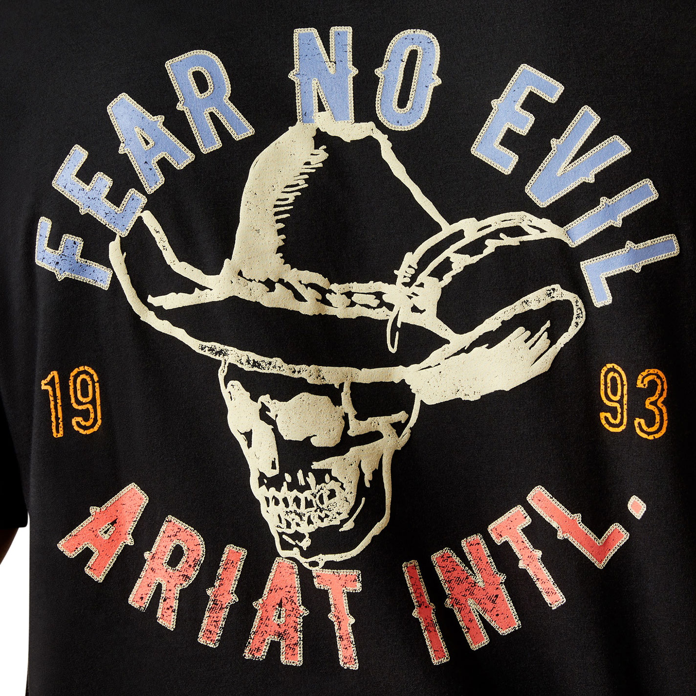 Ariat Men's Black Stitch Skull Graphic T-Shirt - Image 1