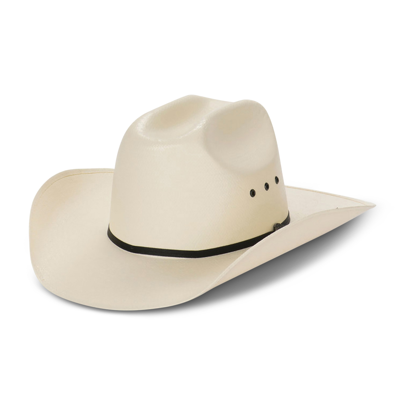 Cavender's Collection 5X Shantung Ivory Cattleman Crown Straw Cowboy Hat - Image 1