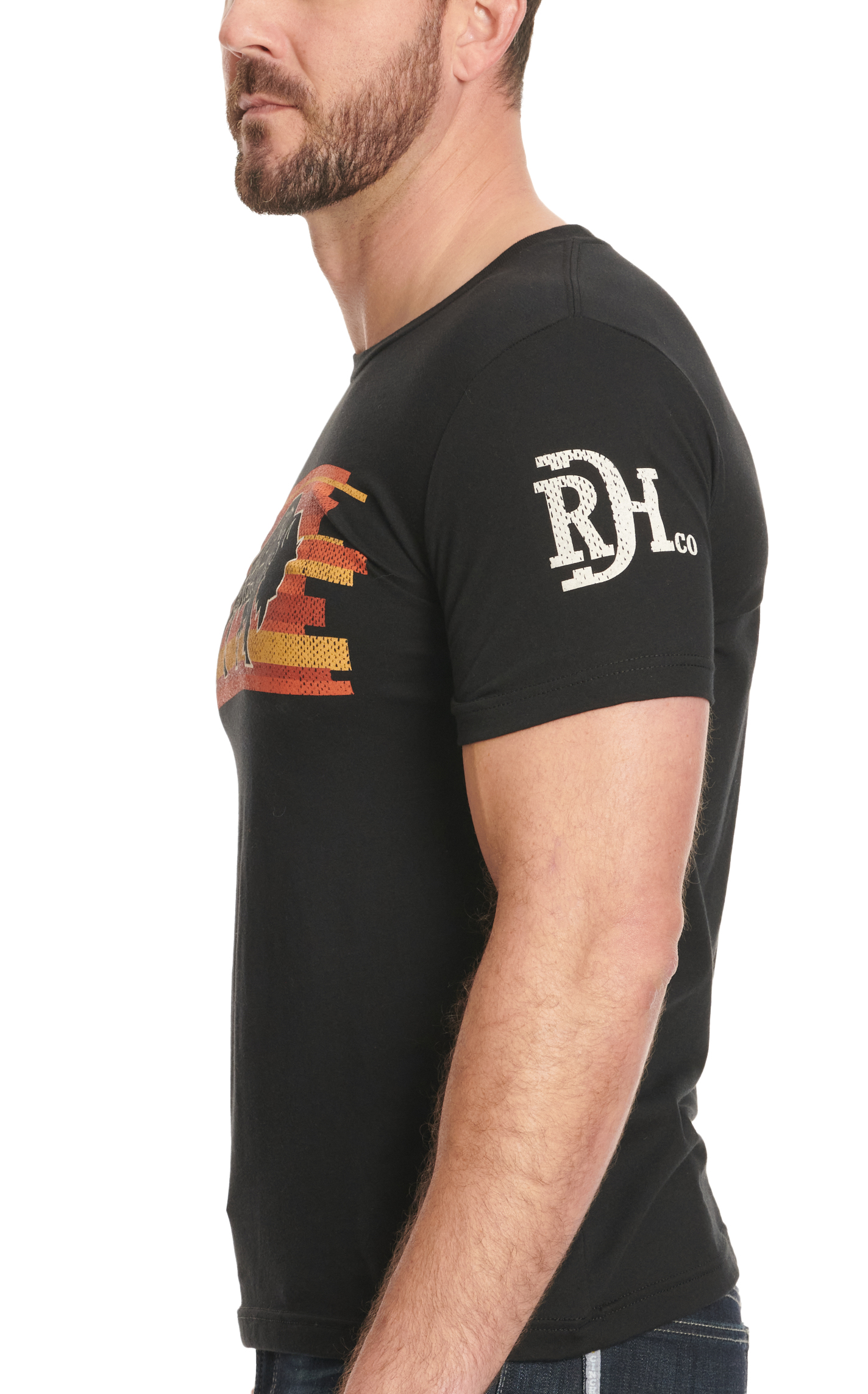 Red Dirt Hat Co. Men's Black Buddy Logo Graphic T-Shirt - Image 1