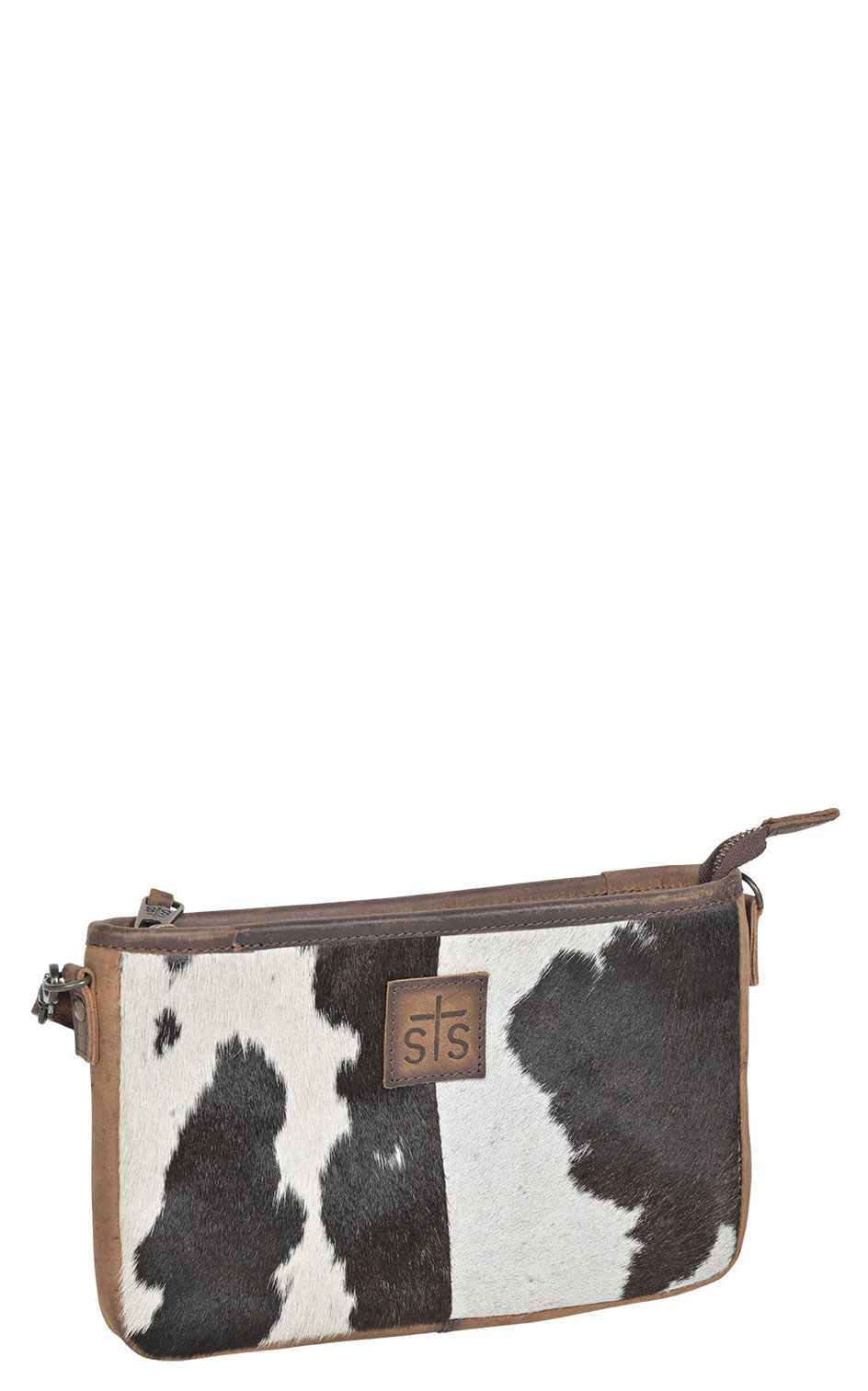 STS Ranchwear Black & White Hair On Hide Cross Body Bag - Image 1