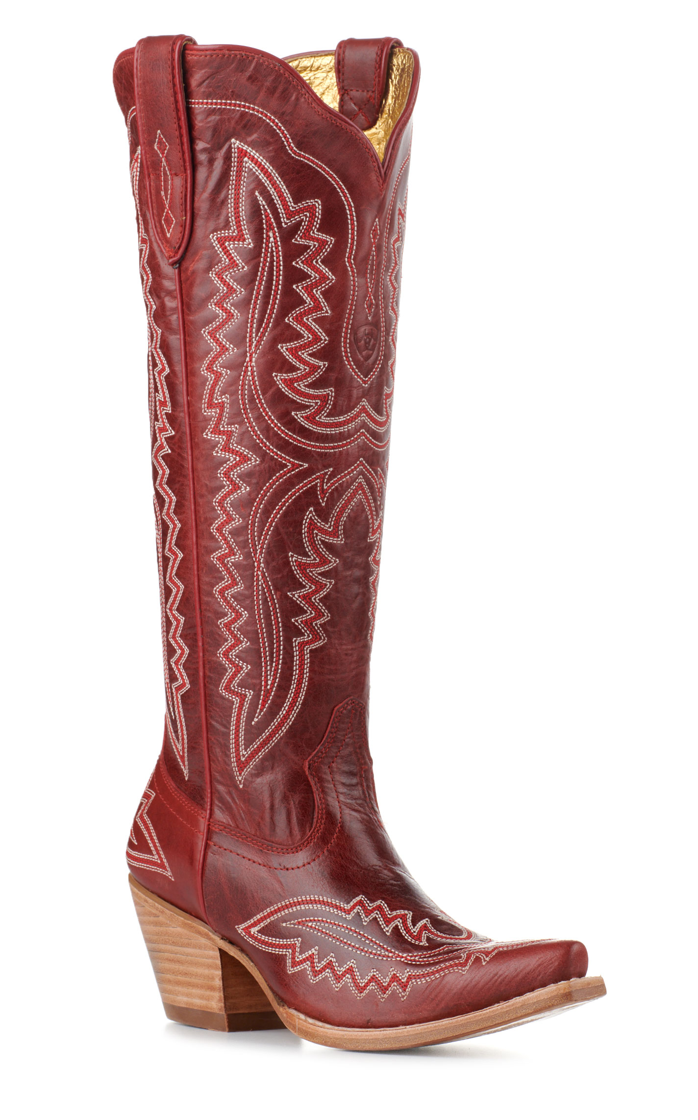 Ariat Women's Casanova Red Alert Snip Toe Tall Cowboy Boots - Image 1