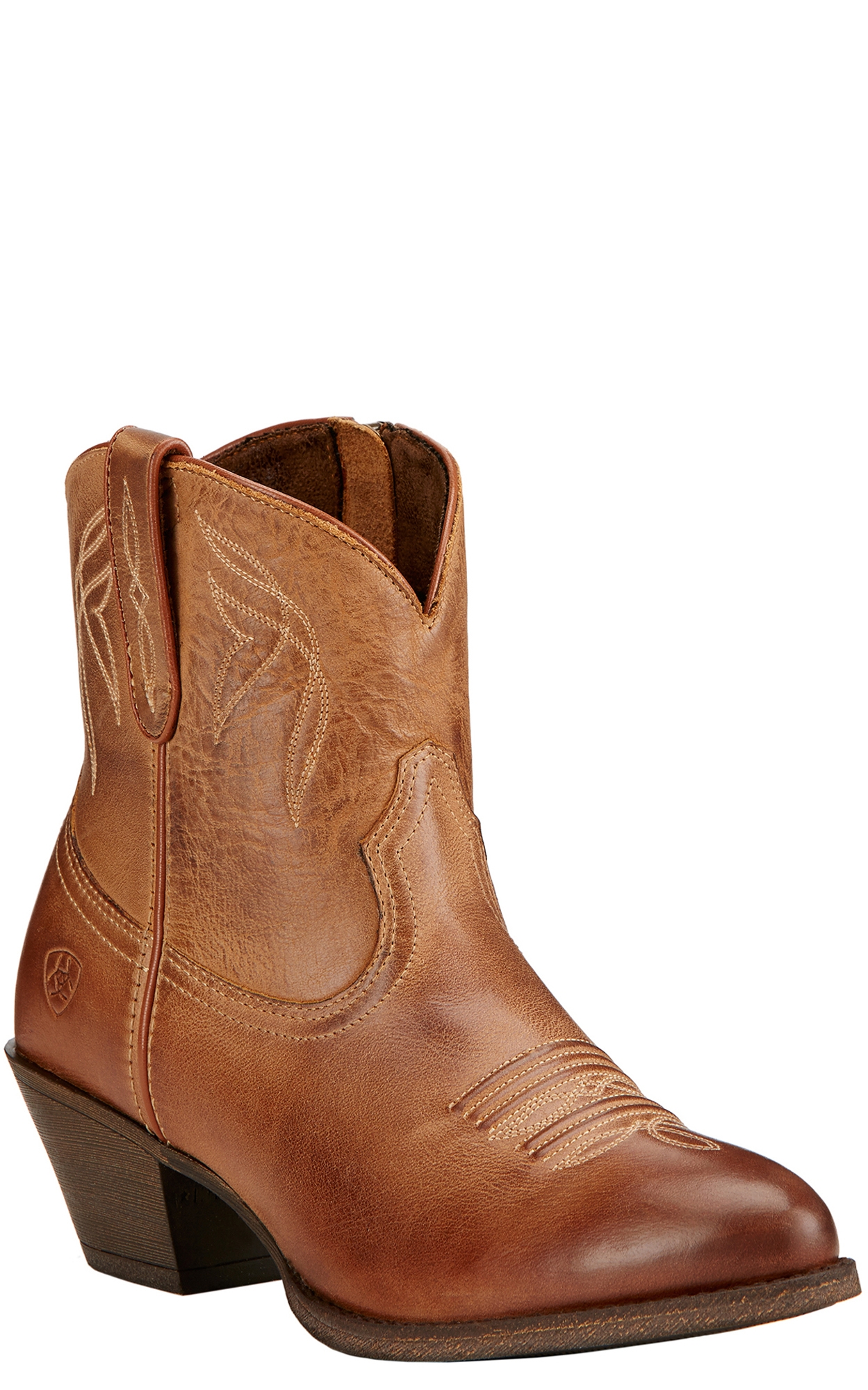 Ariat Women's Darlin Burnt Sugar Leather Round Toe Western Booties - Image 1