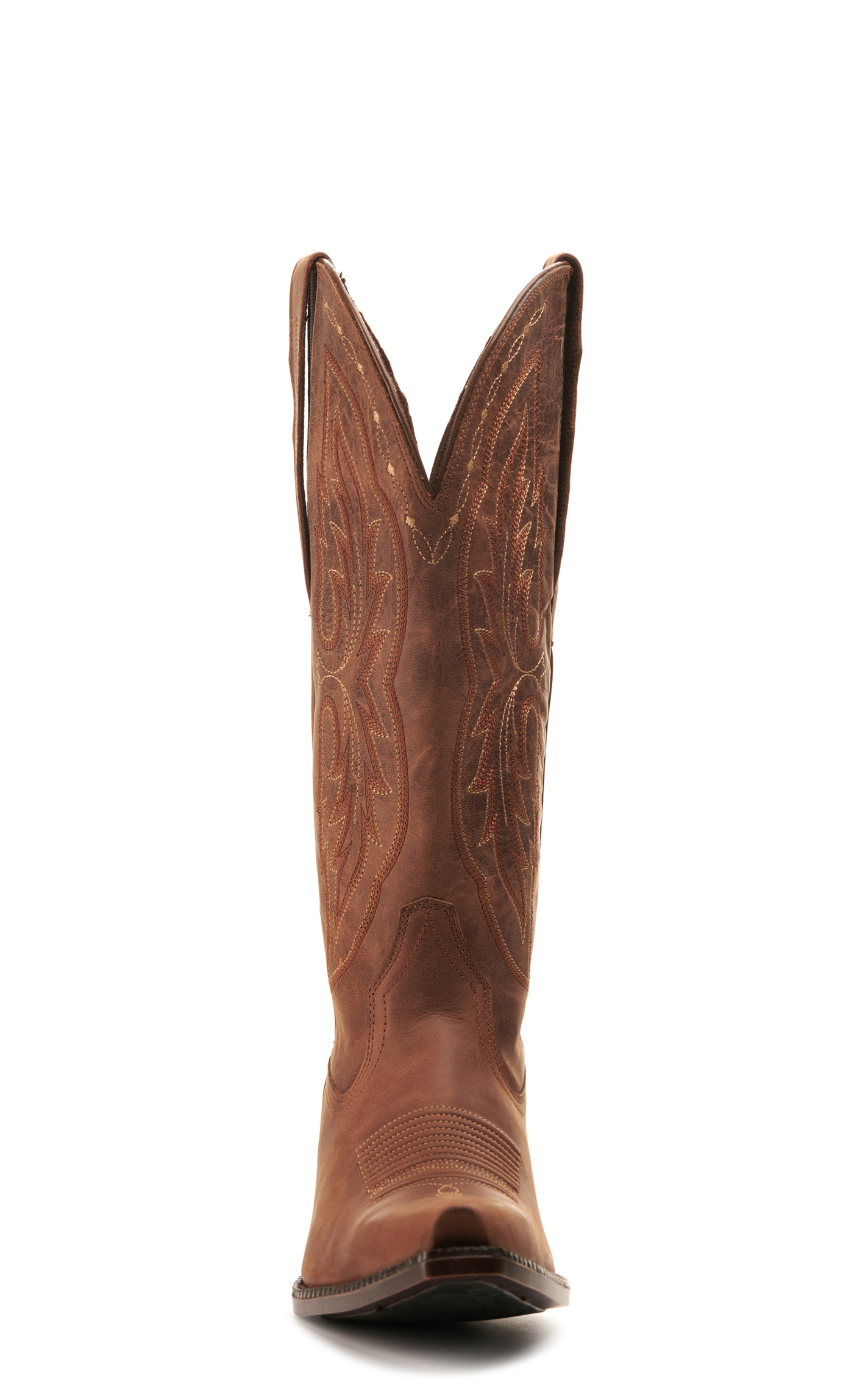 Ariat Women's Heritage Distressed Brown Bantamweight StretchFit Wide Calf Snip Toe Cowboy Boot - Image 1