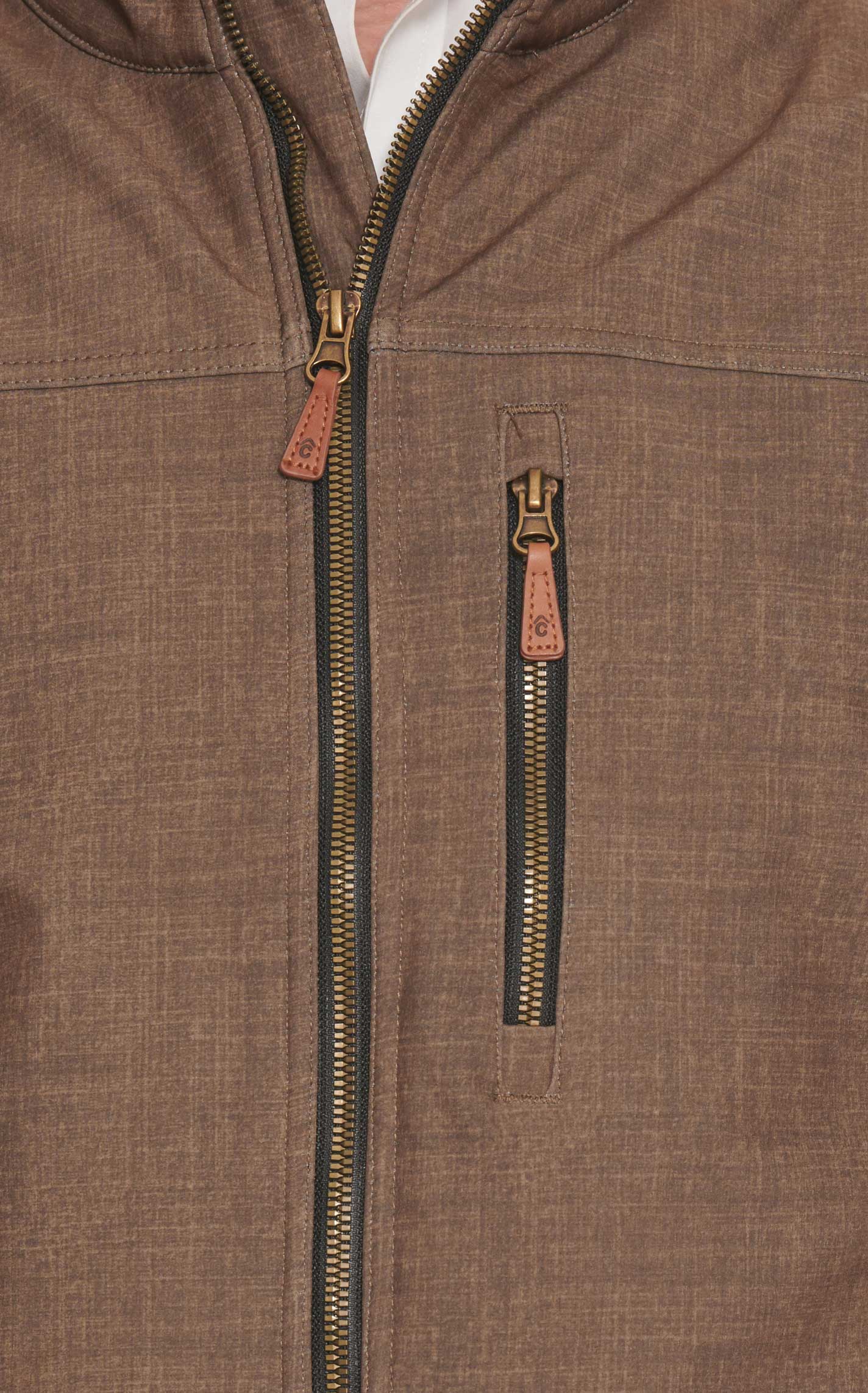 Rafter C Men's Heather Brown Bonded Vest - Image 1
