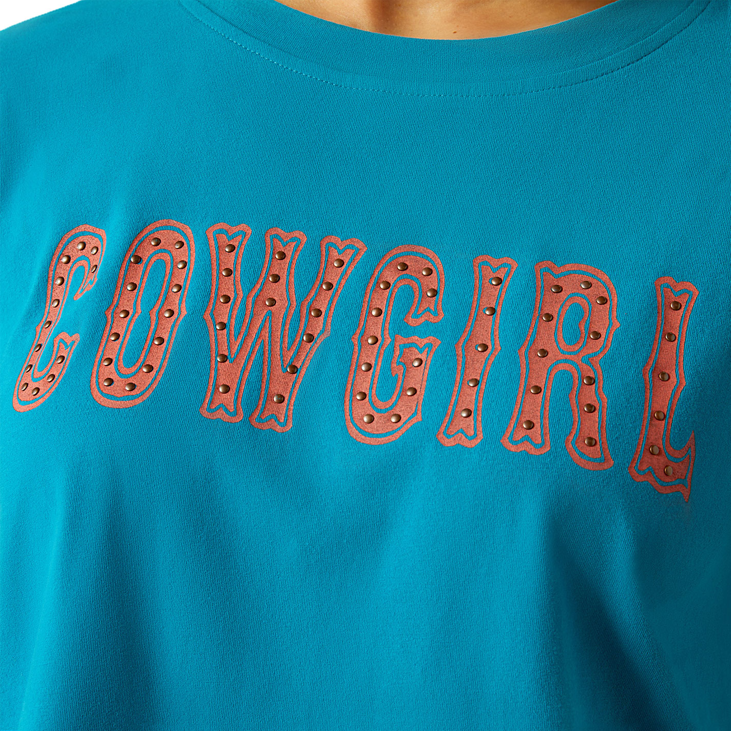 Ariat Women's Turquoise Cowgirl Graphic T-shirt - Image 4