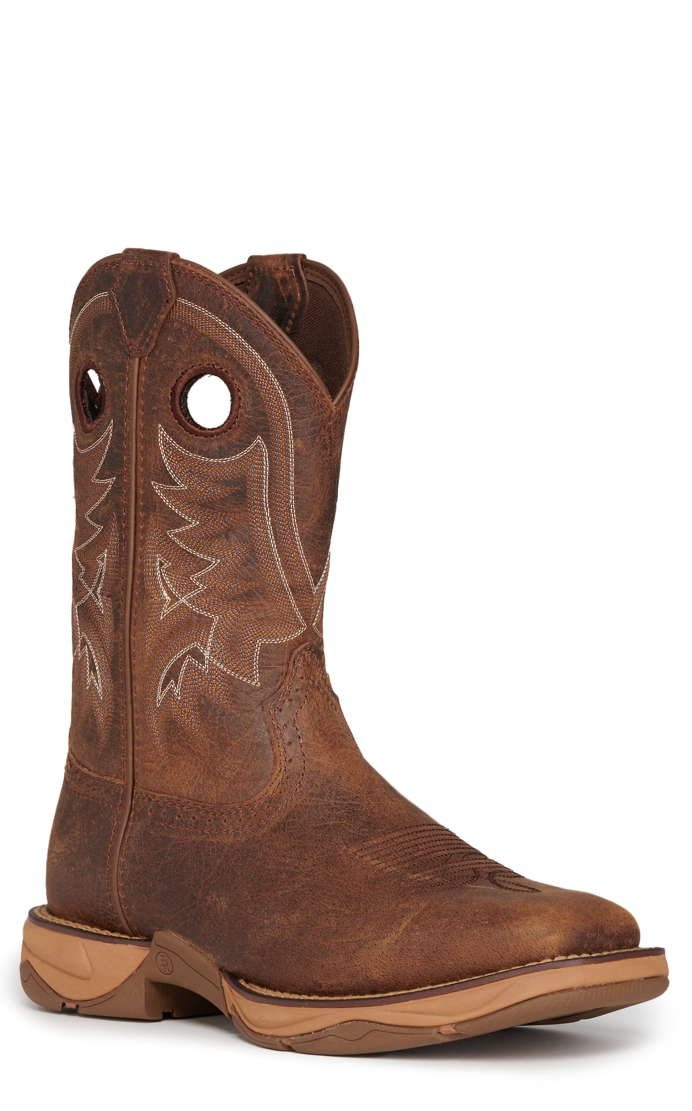 Tony Lama Men's Lopez Rasp Brown Square Toe Work Boots - Image 1