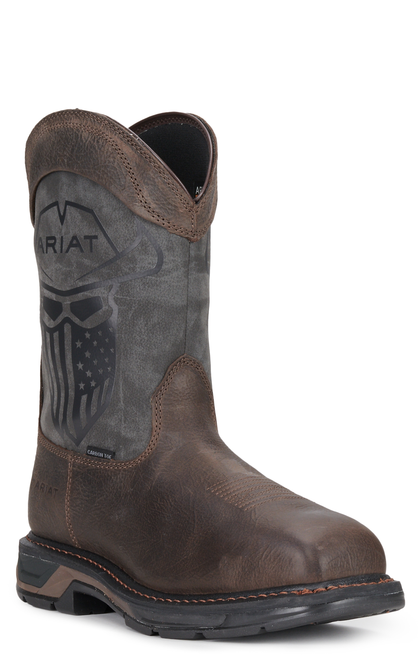 Ariat Men's WorkHog Iron and Coffee Waterproof Wide Square Composite Toe Work Boots - Image 1