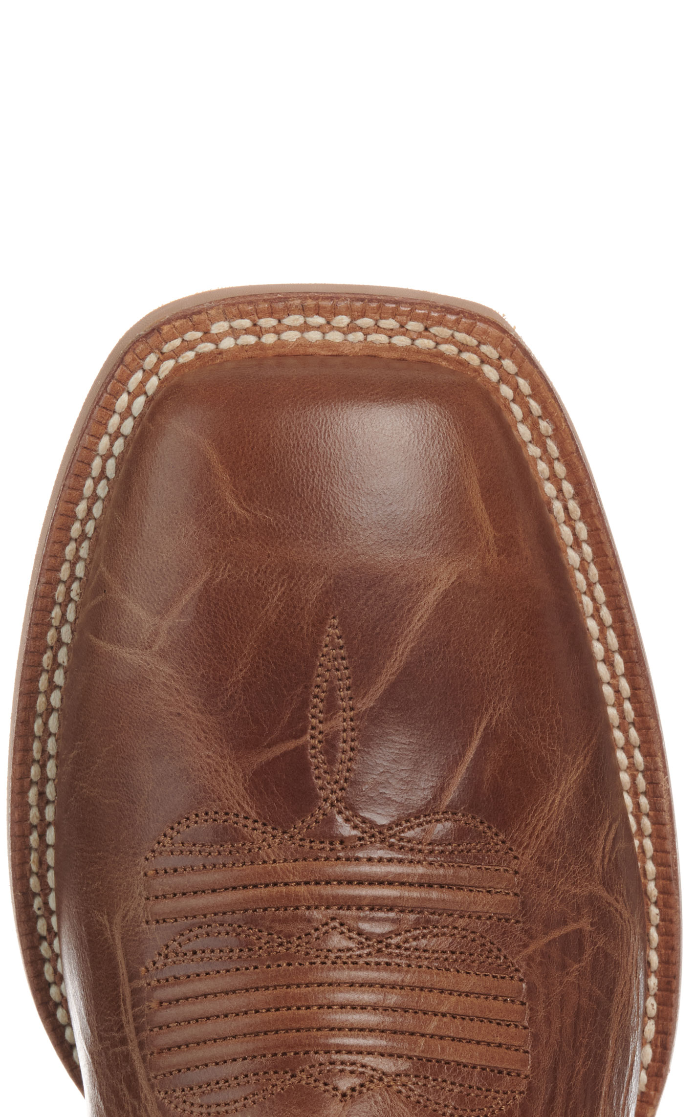 Ariat Men's Baxter Dark Tan and Black Wide Square Toe Cowboy Boots - Image 1