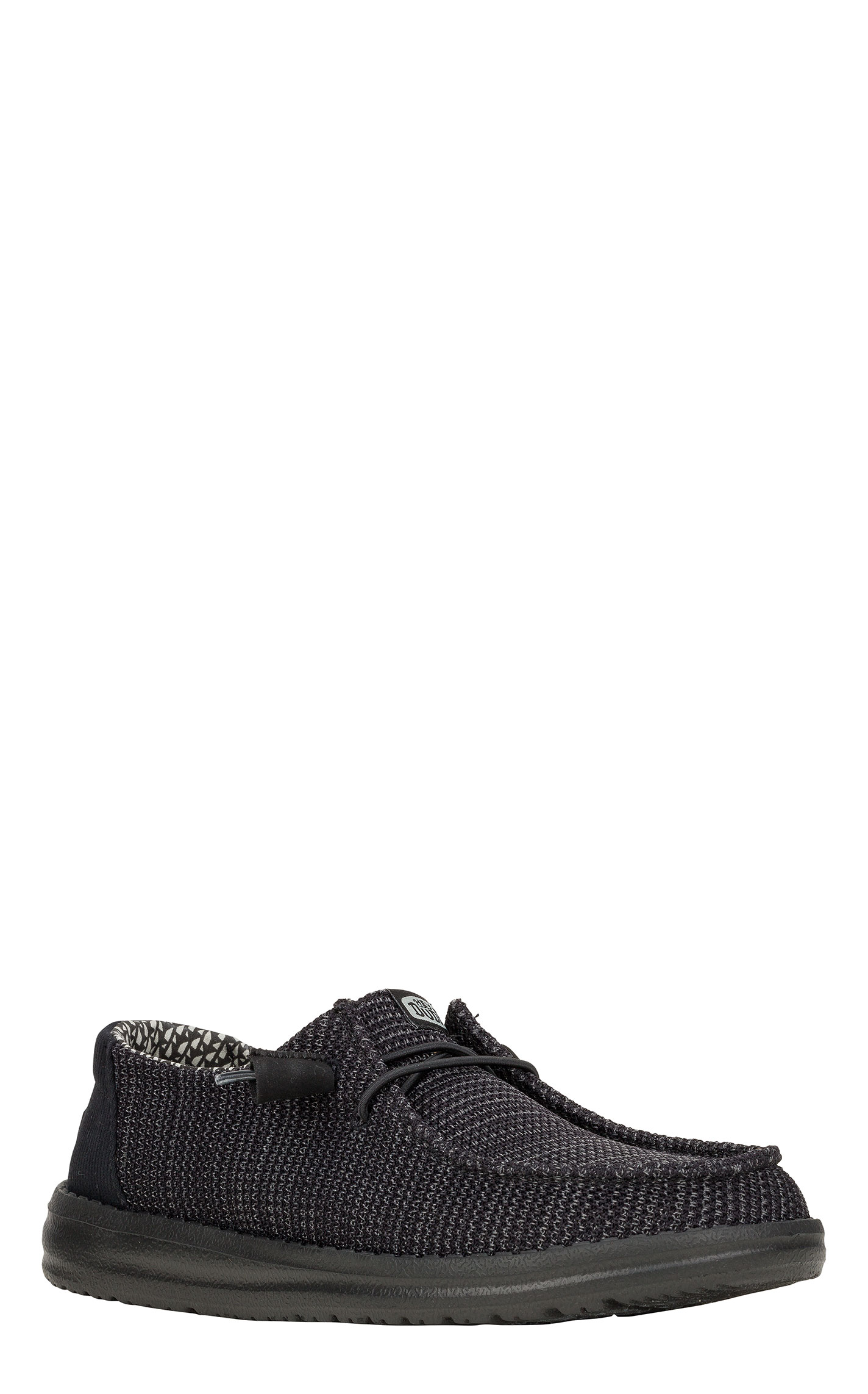 Hey Dude Women’s Wendy Stretch Sox Black Slip On Casual Shoes - Image 1