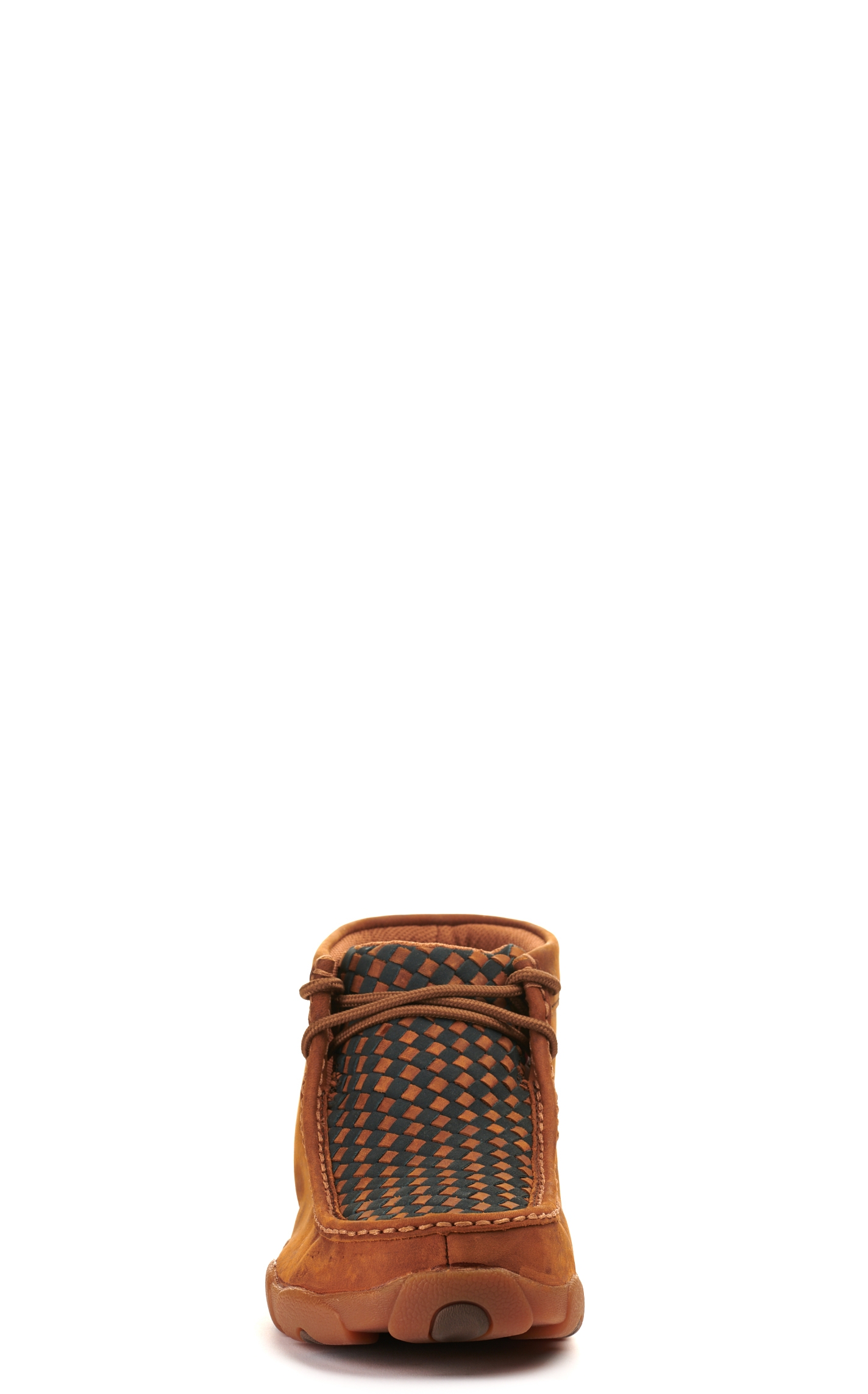Twisted X Men's Oiled Saddle & Midnight Basketweave Driving Moccasin Casual Shoes - Image 1
