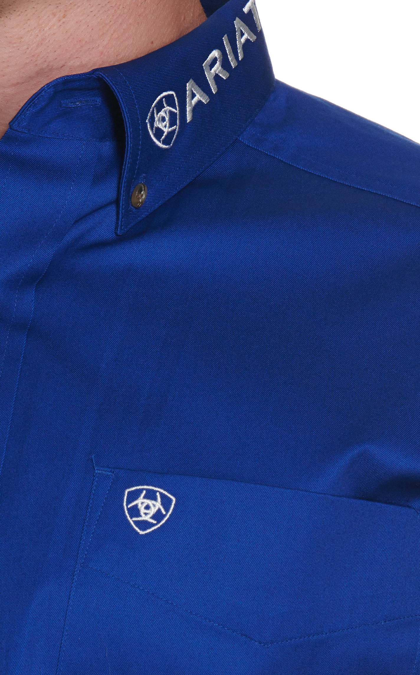 Ariat Men's Blue Team Logo Long Sleeve Western Shirt - Image 1
