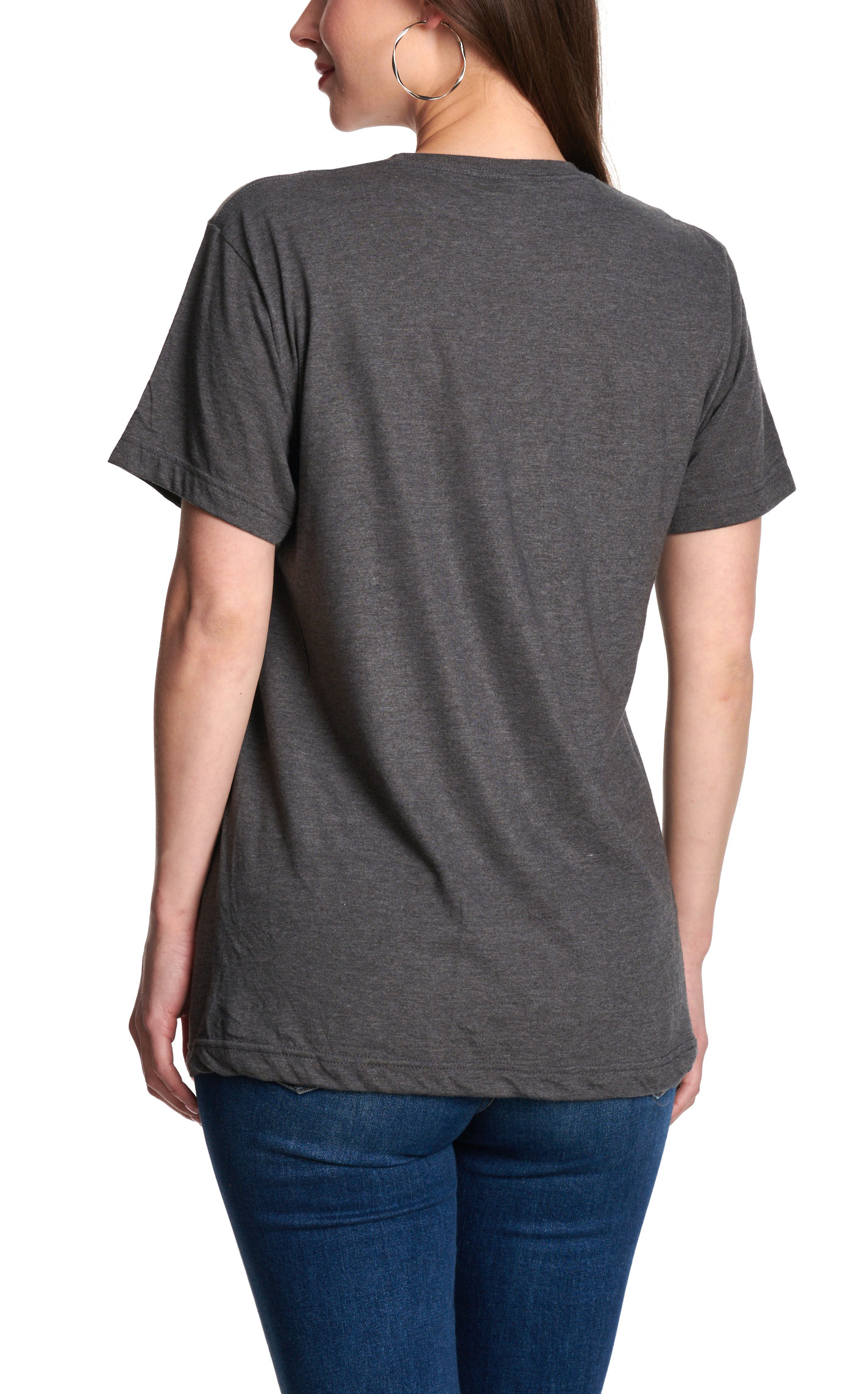 Lattimore Women's Charcoal Cowboy's Club Skull Graphic T-Shirt - Image 1