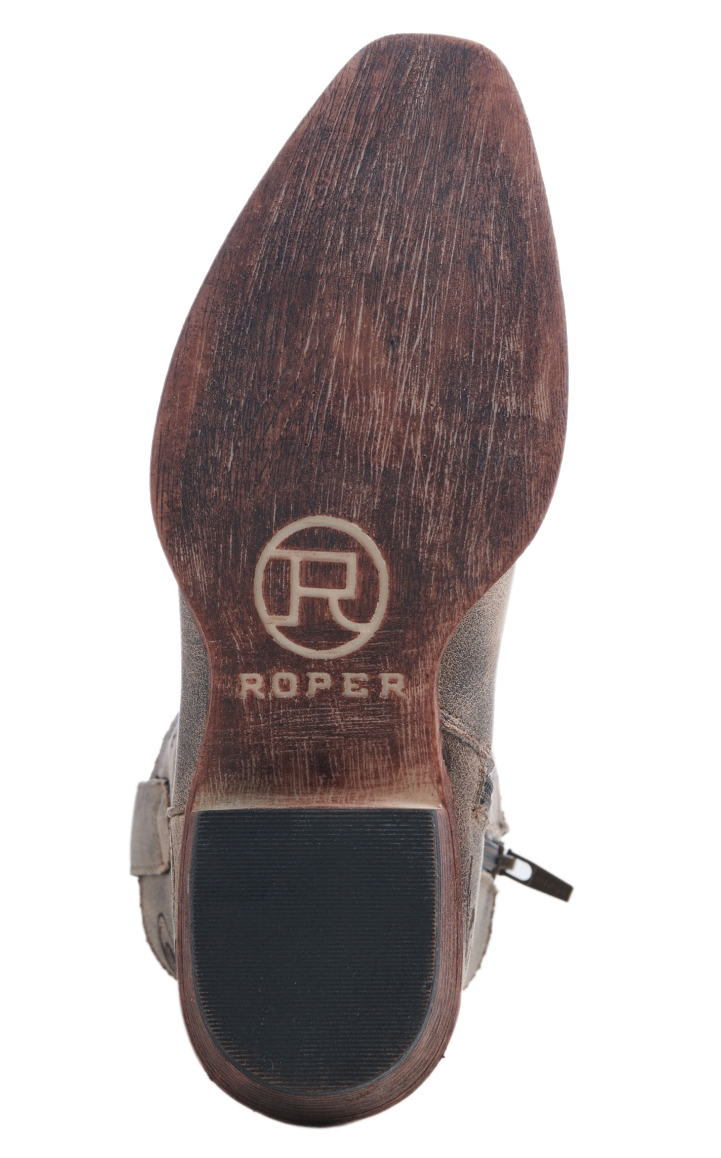 Roper Women's Brown Laser Print Snip Toe Cowboy Booties - Image 1