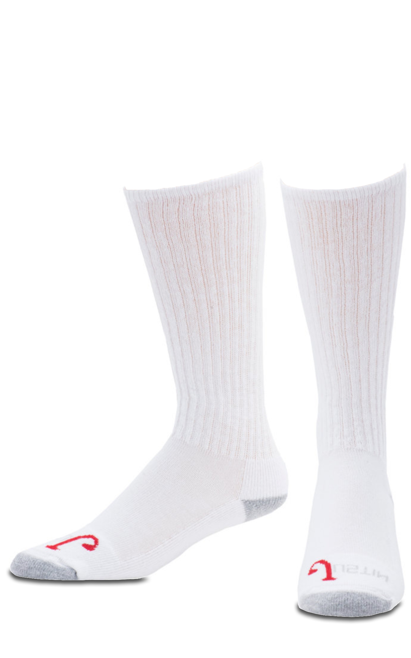 Justin Men's White Half Cushion Cotton Over The Calf with Odor Control 3Pk Boot Socks - XL - Image 1