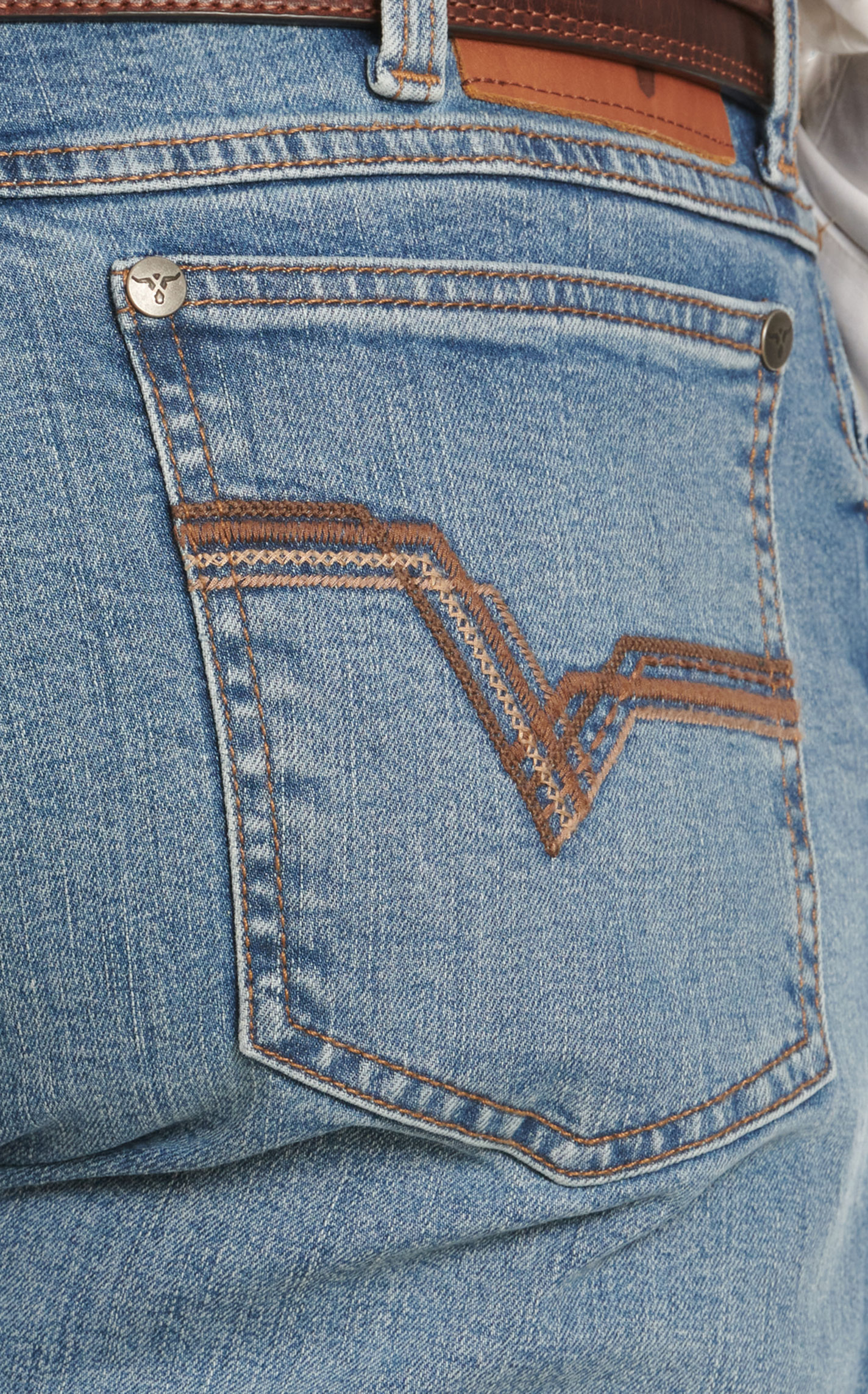Wrangler 20X Men's Lakeway 44 Light-Medium Wash Slim Fit Straight Leg Jeans - Big & Tall Sizes - Image 1