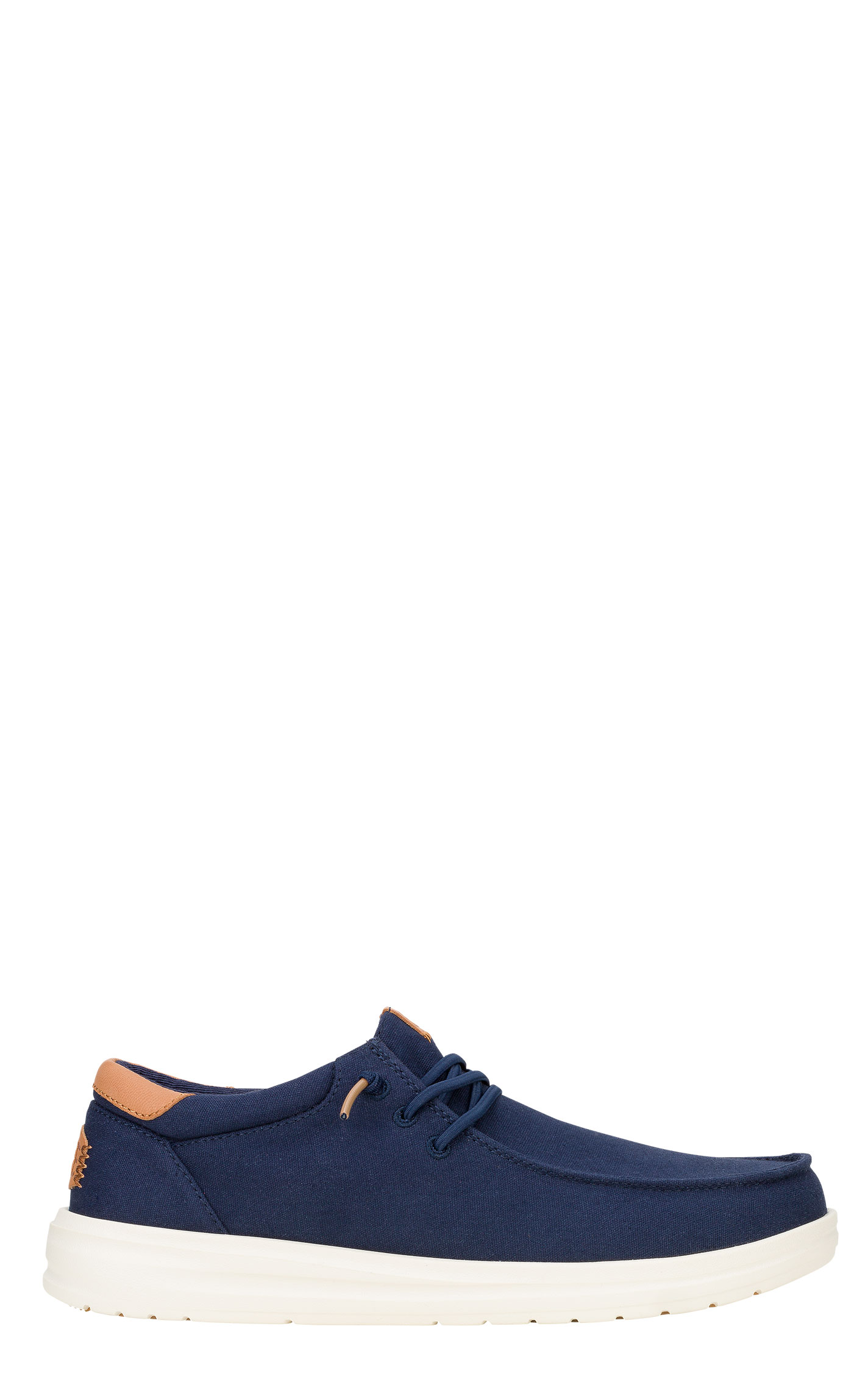 Hey Dude Men's Paul Canvas Navy Blazer Lace Up Moc Toe Casual Shoe - Image 1