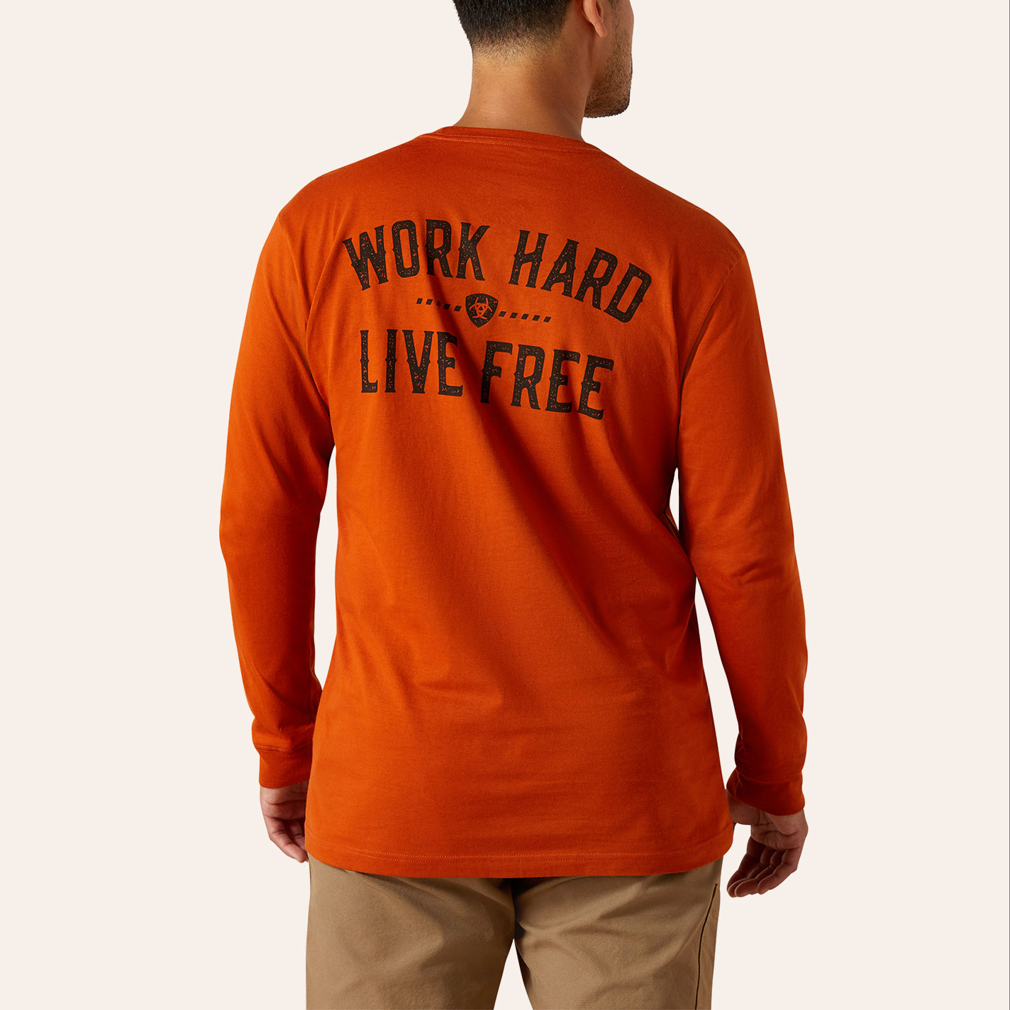 Ariat Men's Clay Rebar Cotton Work Hard Live Free Graphic T-Shirt - Image 1