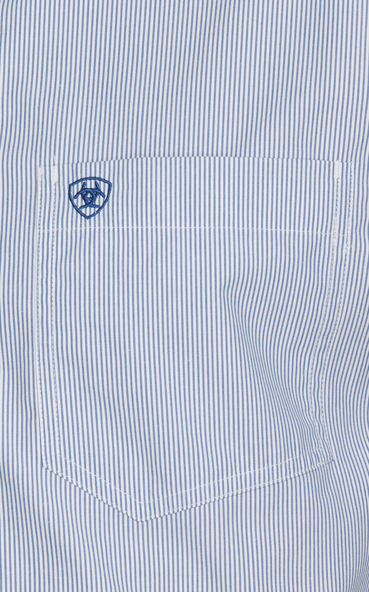 Ariat Pro Series Men's Sheer Ancient Royal Blue Mini Stripes Western Shirt - Image 1