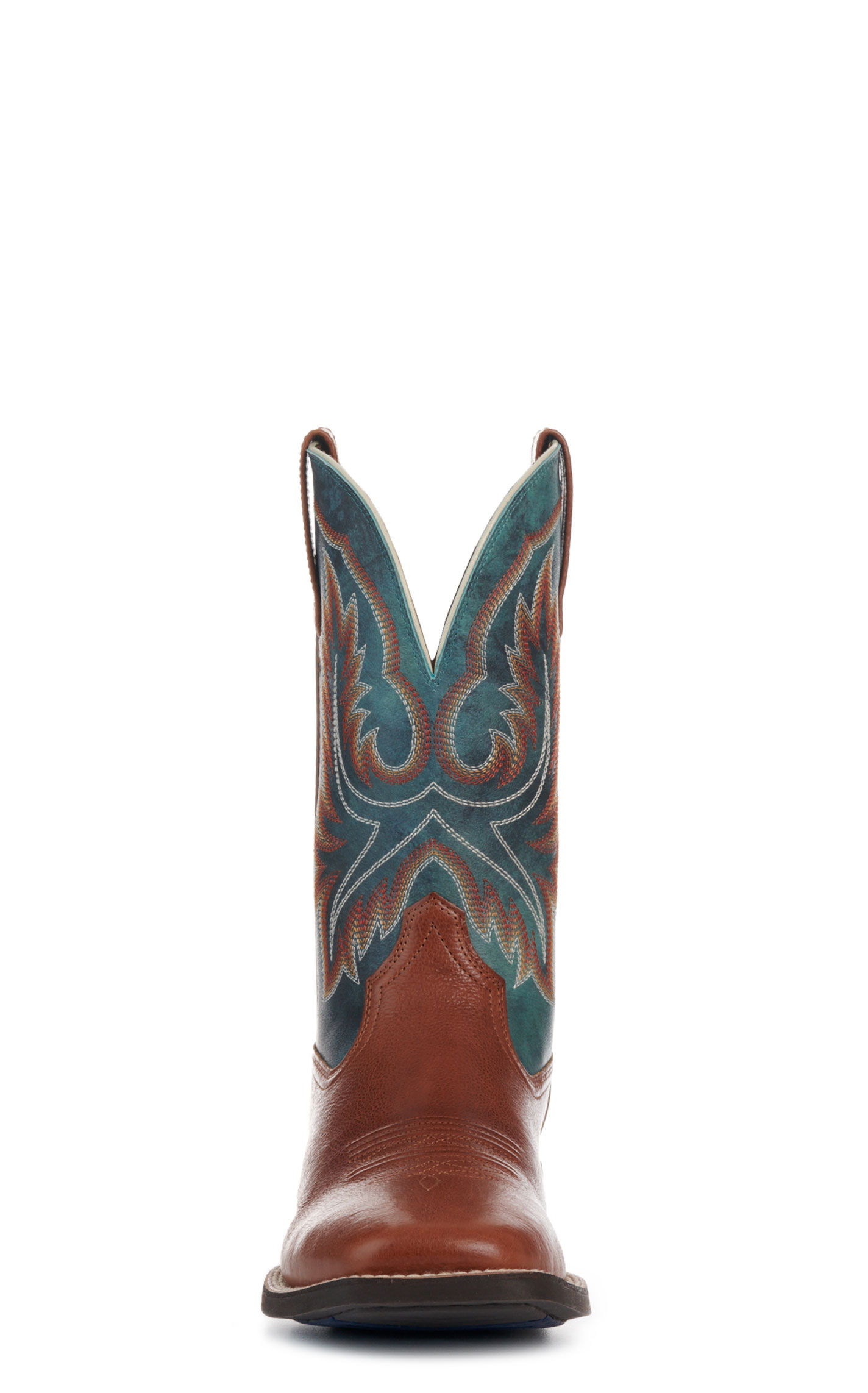 Ariat Men's Luna Tan Forged Green Wide Square Toe Cowboy Boots - Image 1