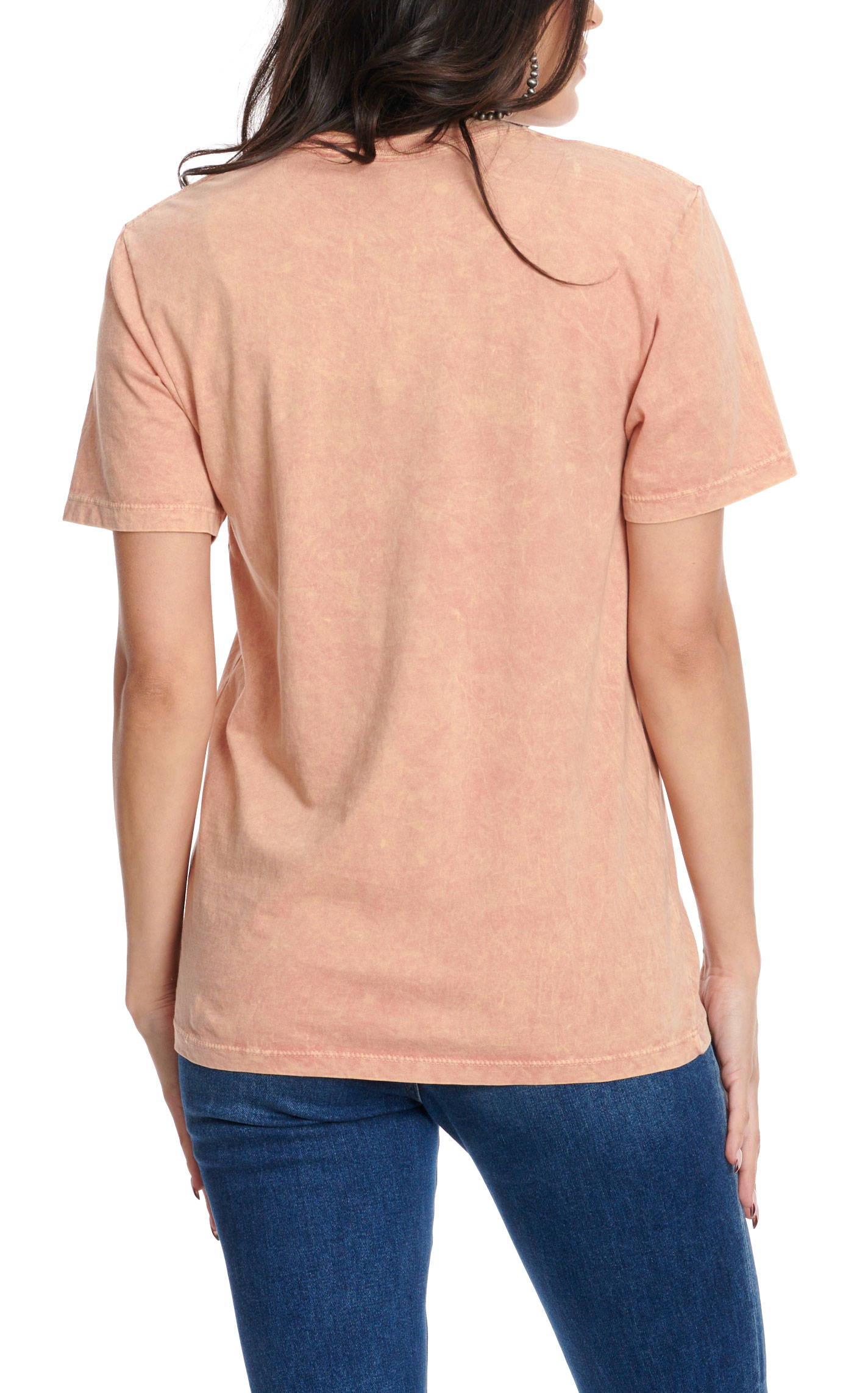 Lotus Fashion Women's Coral Wild West Desert Roads Graphic Short Sleeve T-Shirt - Image 1