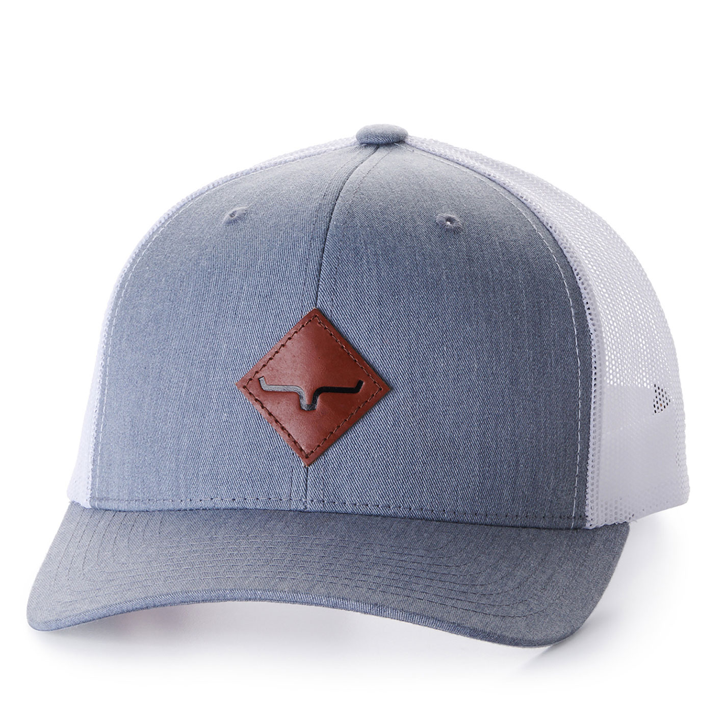Kimes Ranch Diamond Gray and White Logo Patch Cap - Image 1
