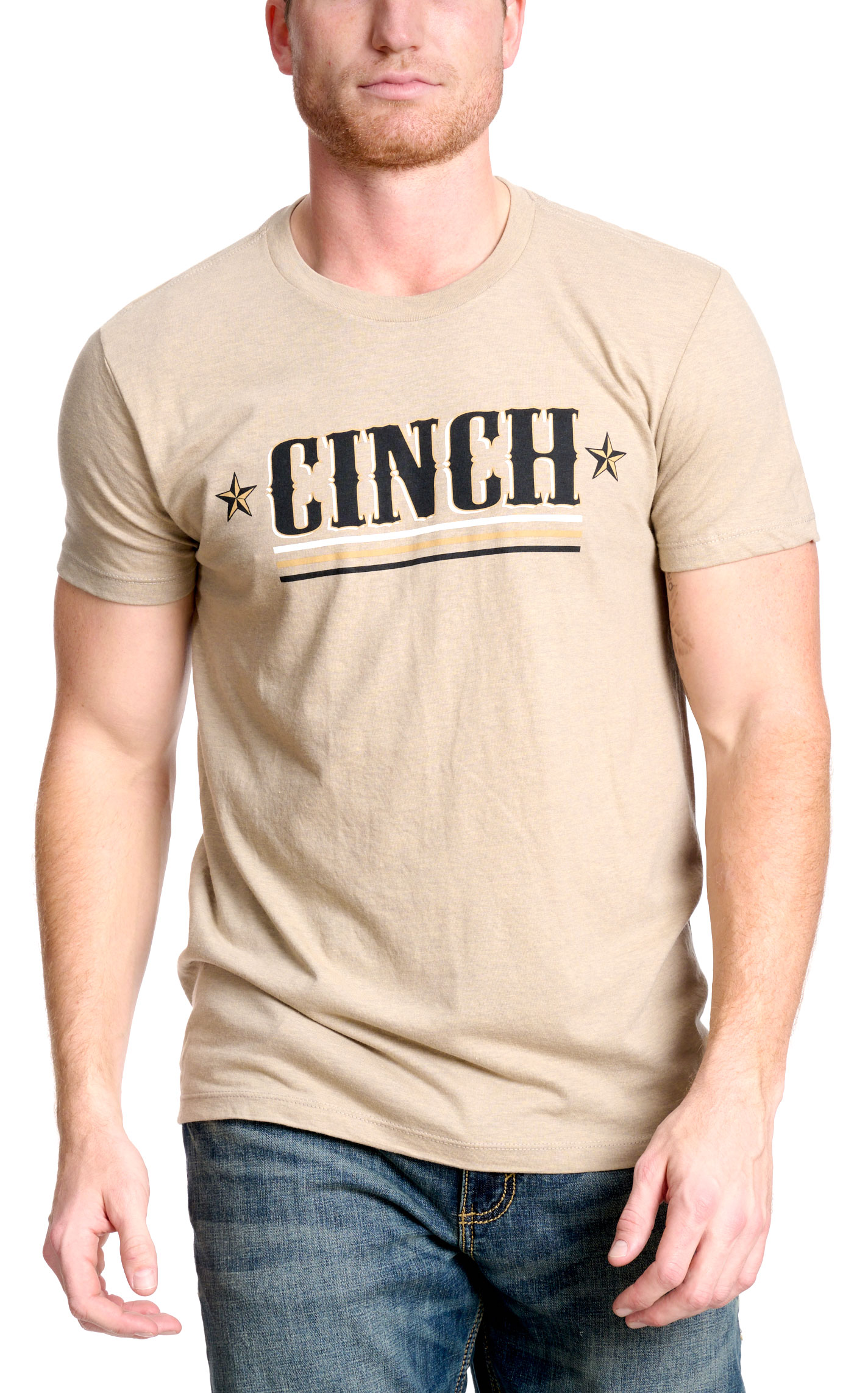 Cinch Men's Toasted Sand Logo Graphic T-Shirt - Image 1