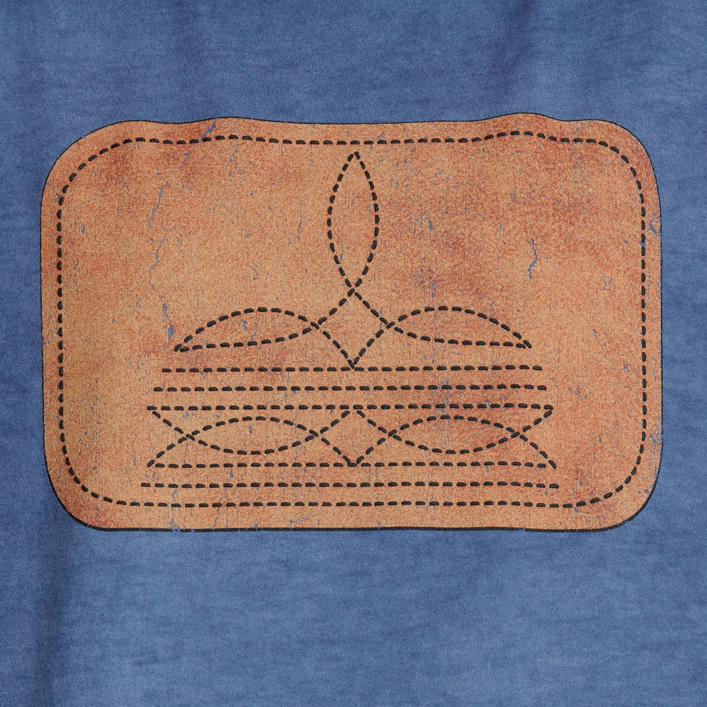 Zutter Women's Blue Bootstitch Patch T-Shirt - Image 1