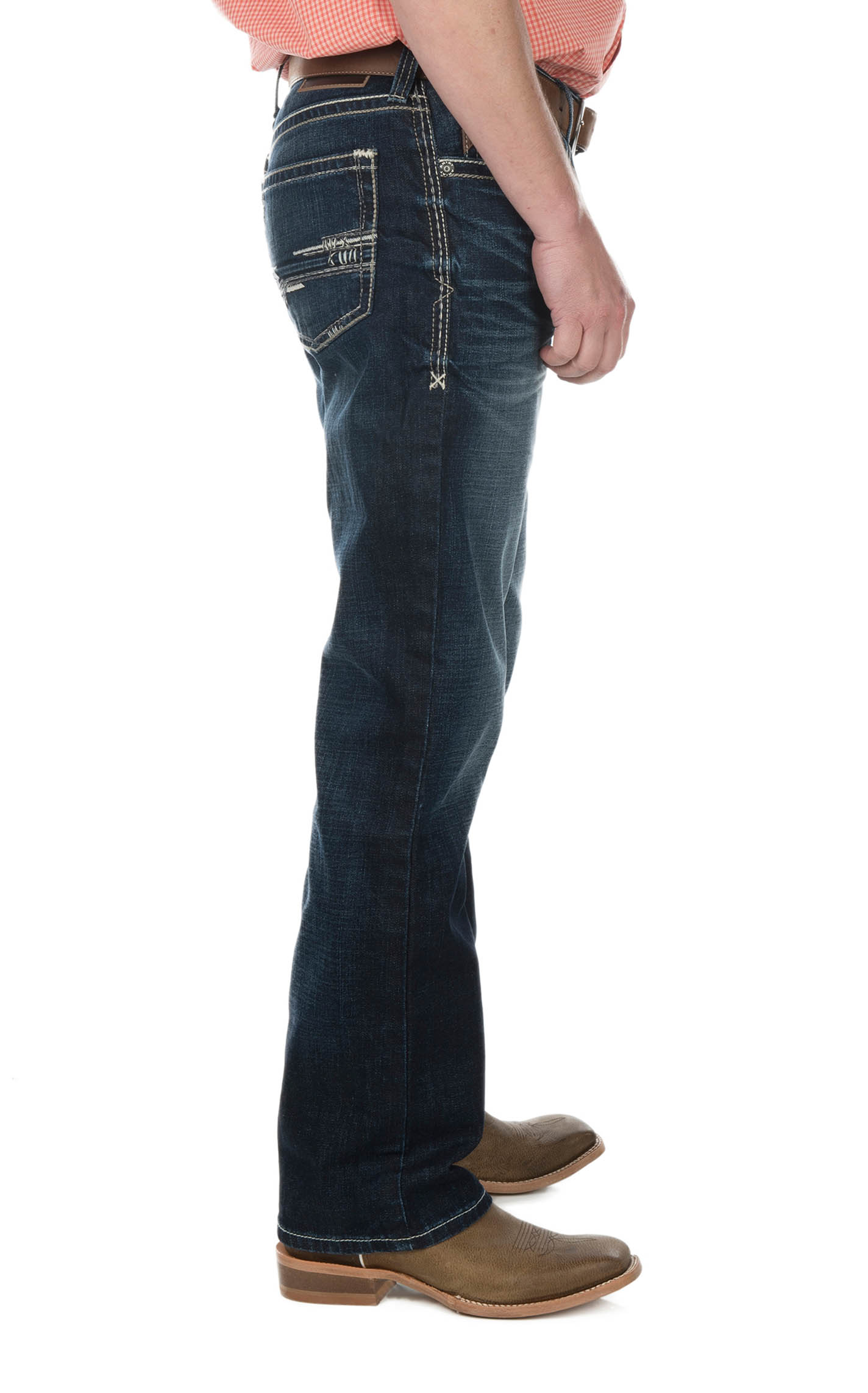 Ariat M4 Adkins Round Up Men's Low Rise Stretch Boot Cut Jeans - Image 1