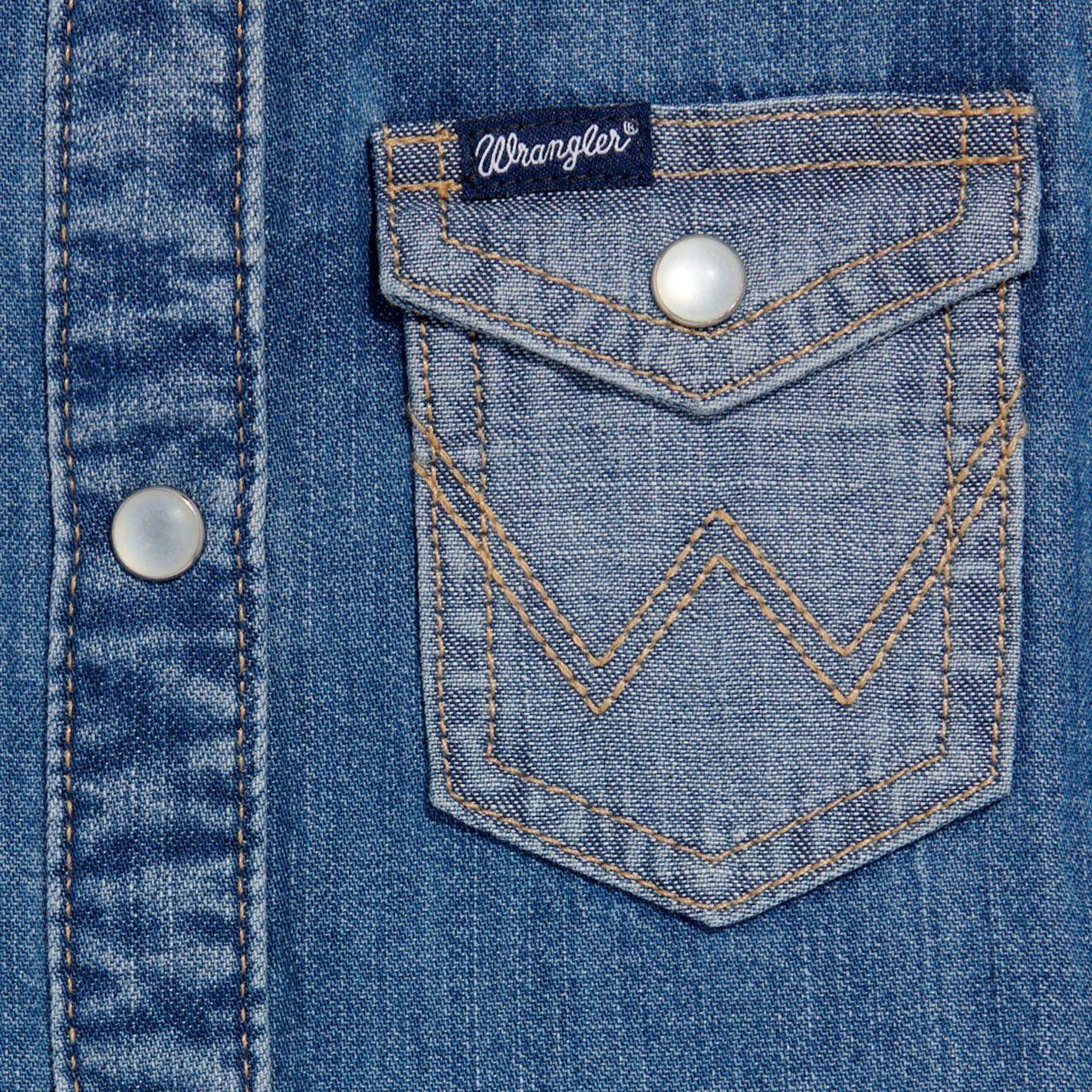 Wrangler Girl's Denim Two-Tone Dress - Image 1