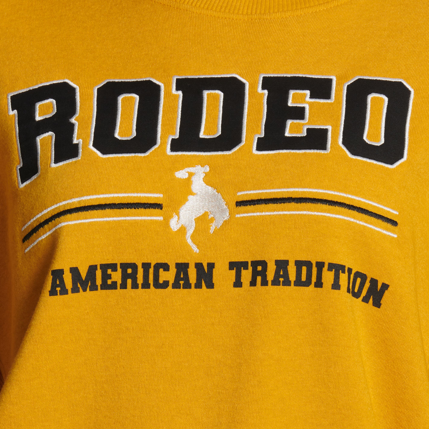 Cruel Girl Women's Golden Yellow Rodeo Embroidered Pullover - Image 1