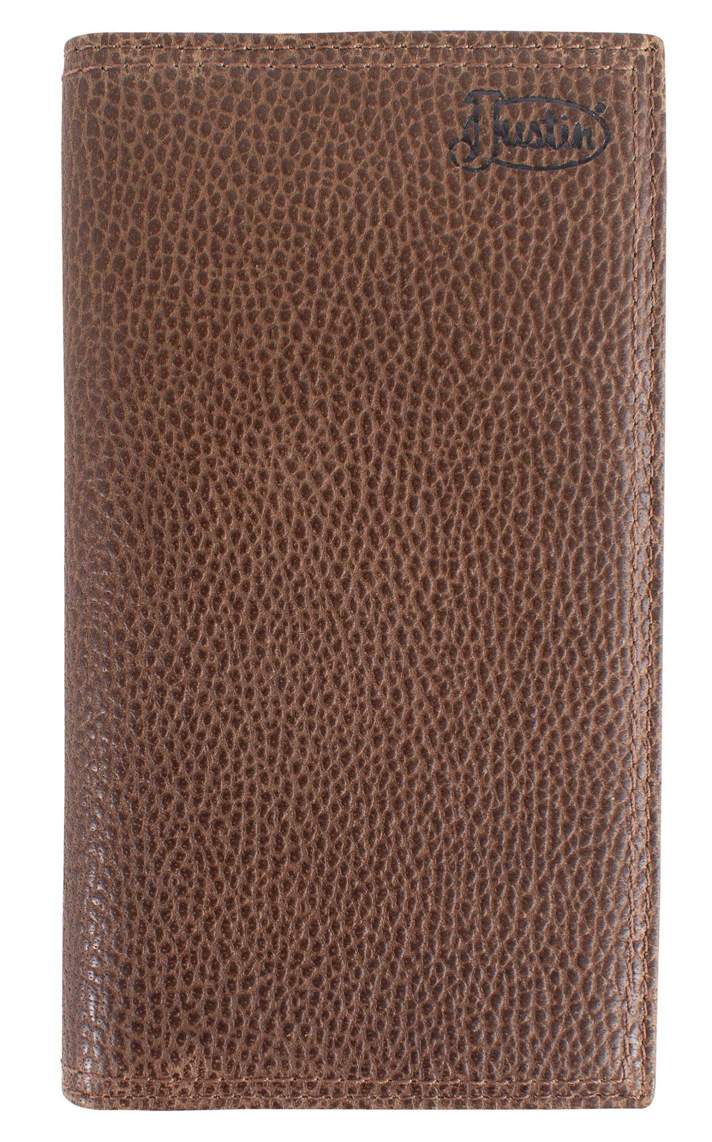 Justin Brown Pebbled Leather Rodeo Wallet - Image 1