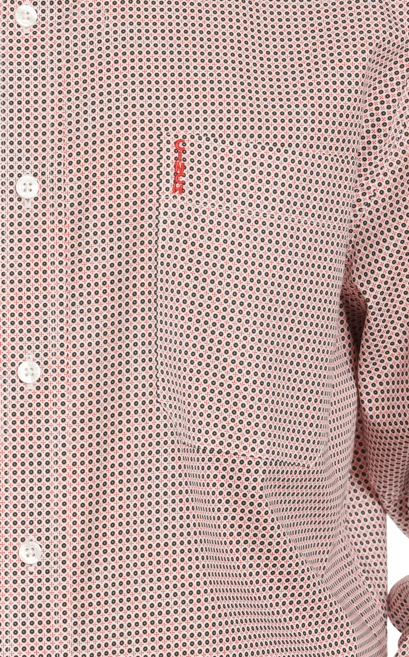 Cinch Men's Black & Red Geo Print Western Shirt - Image 1