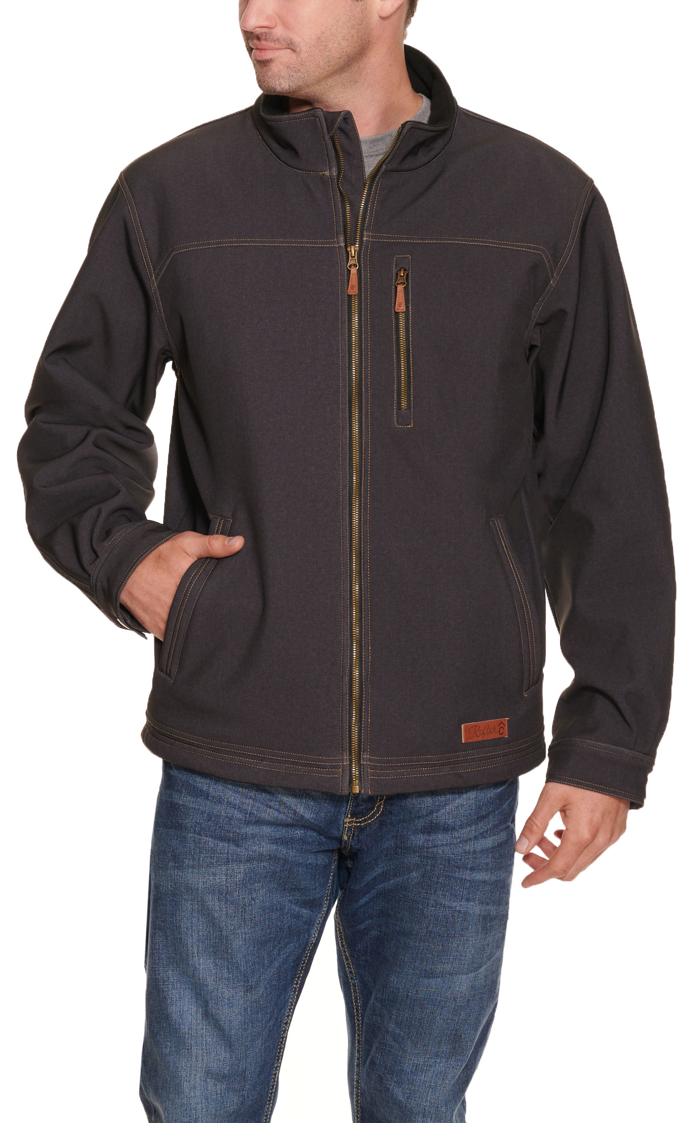 Rafter C Men's Dark Gray Bonded Jacket - Big & Tall - Image 1