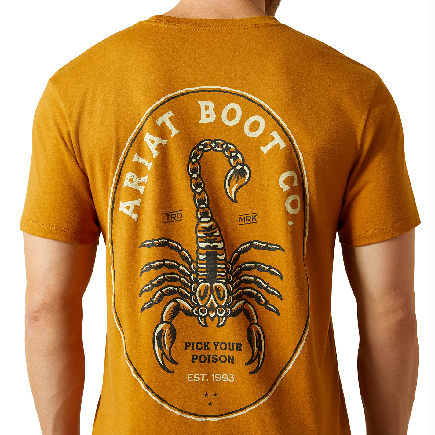 Ariat Men's Bone Brown Scorpion Seal Graphic T-Shirt - Image 1