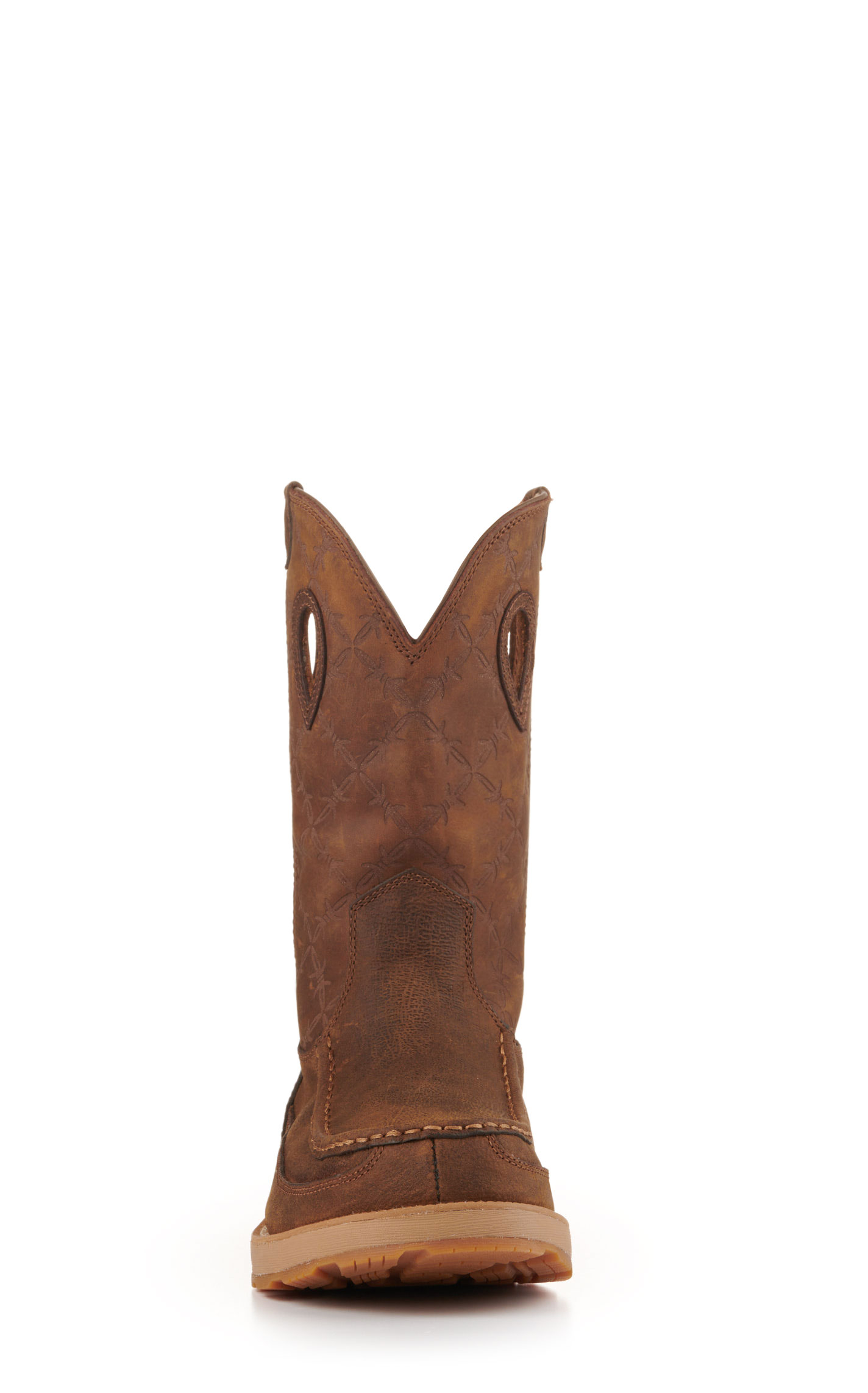 Twisted X Men's Brunette Brown and Pecan CellStretch Round Toe Wedge Work Boots - Image 1
