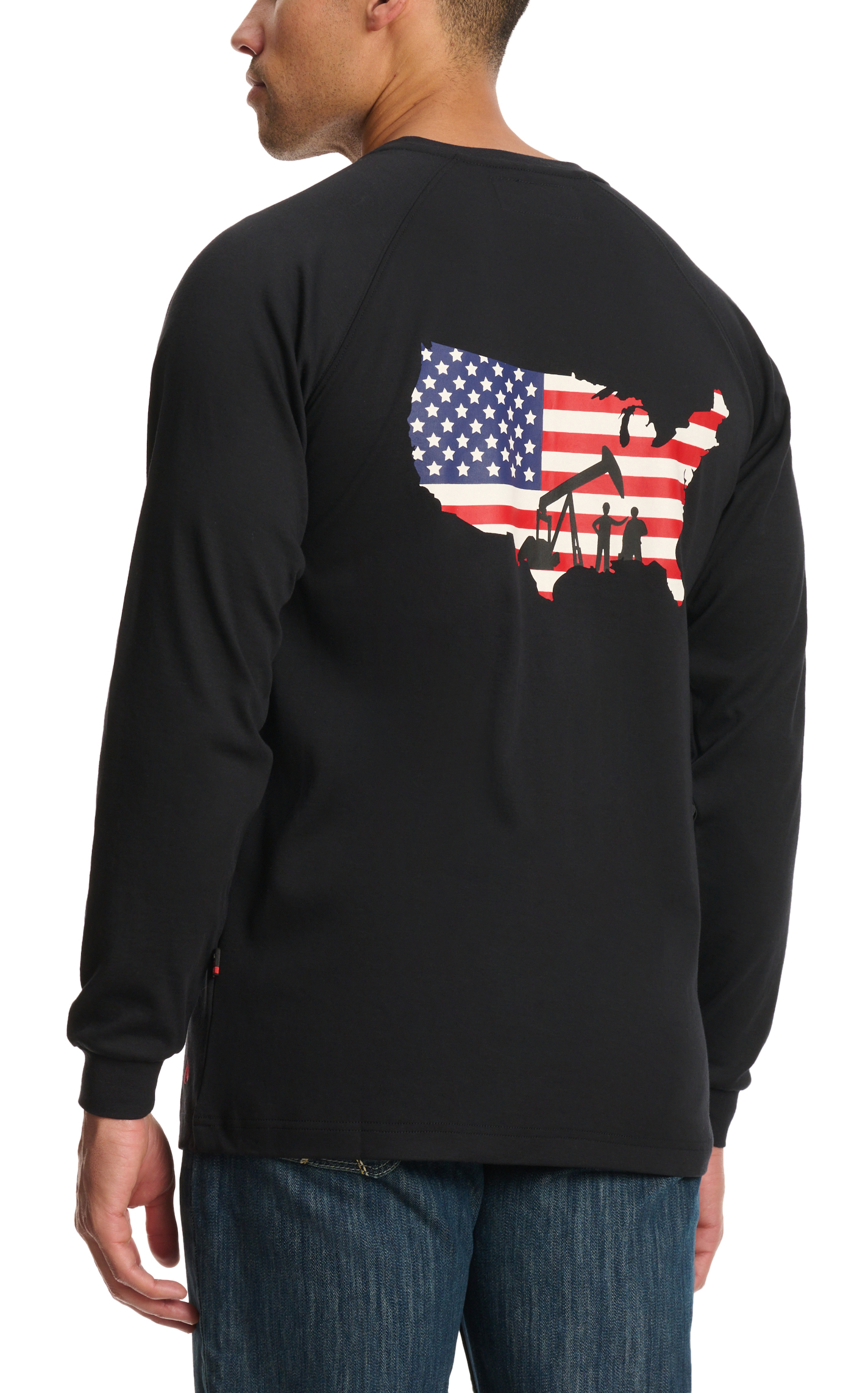 Forge Men's Black American Flag Rig FR T-Shirt - Image 2