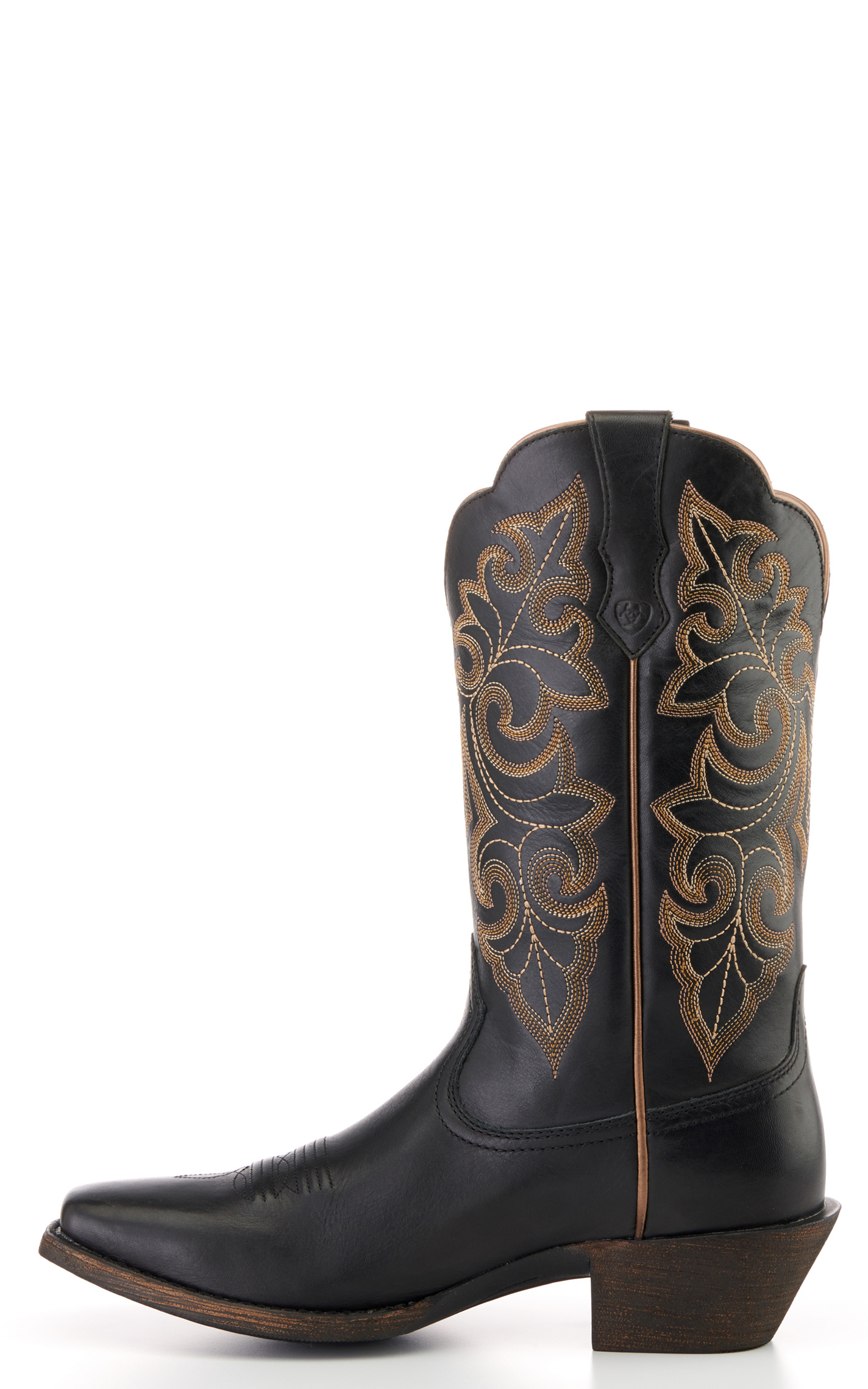 Ariat Women's Round Up Black Punchy Square Toe Cowboy Boots - Image 1