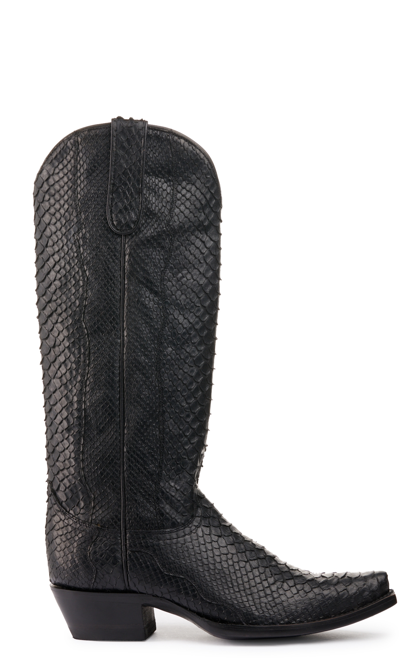 Cavender’s Women’s Python Black Exotic Snip Toe Western Boots  - Image 1