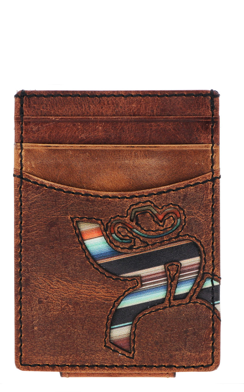 Hooey Men's Chocolate & Serape Inlay Card Slot Money Clip - Image 1