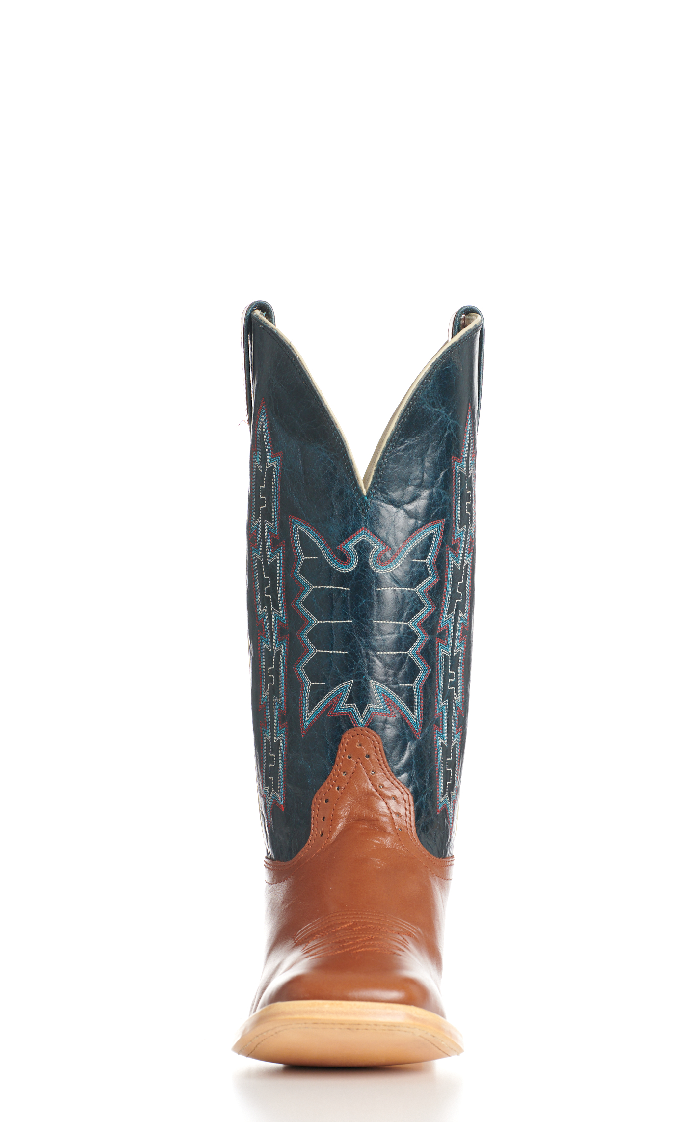Hondo Men's Pagsoa Benedictine and Navy Square Toe Cowboy Boots - Image 1