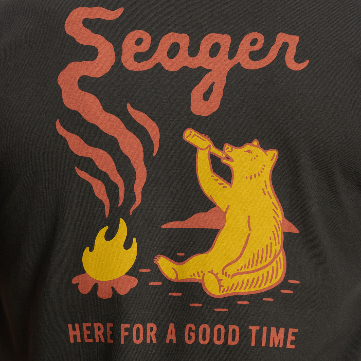 Seager Men's Coal Smokey Graphic T-Shirt - Image 1