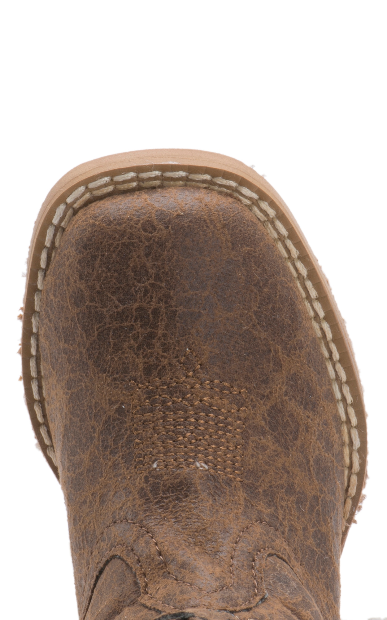 Roper Toddler Distressed Brown Square Toe Cowboy Boots - Image 1