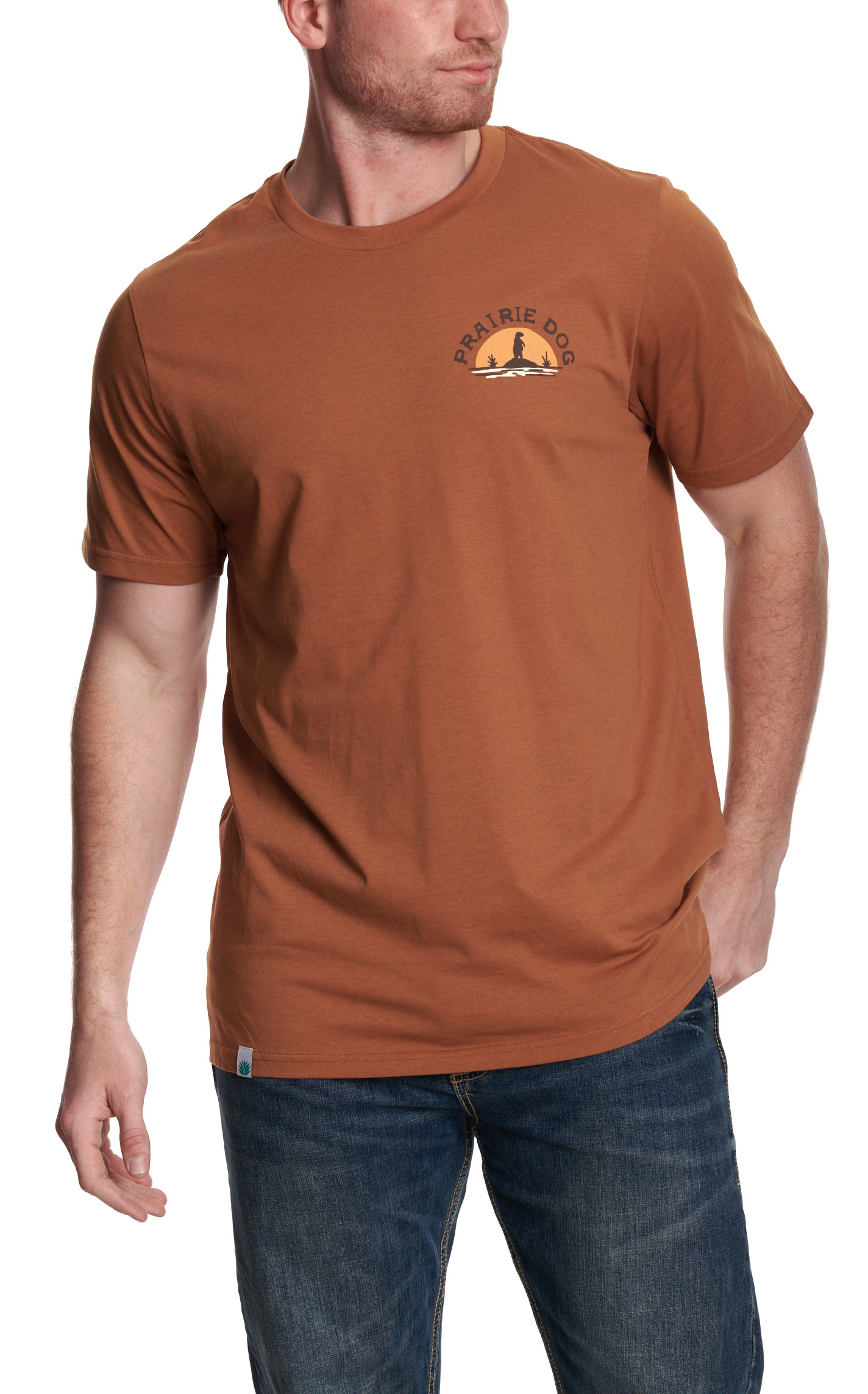 Sendero Provisions Co Men's Light Chocolate Meerkat Prairie Dog Graphic T-Shirt - Image 1