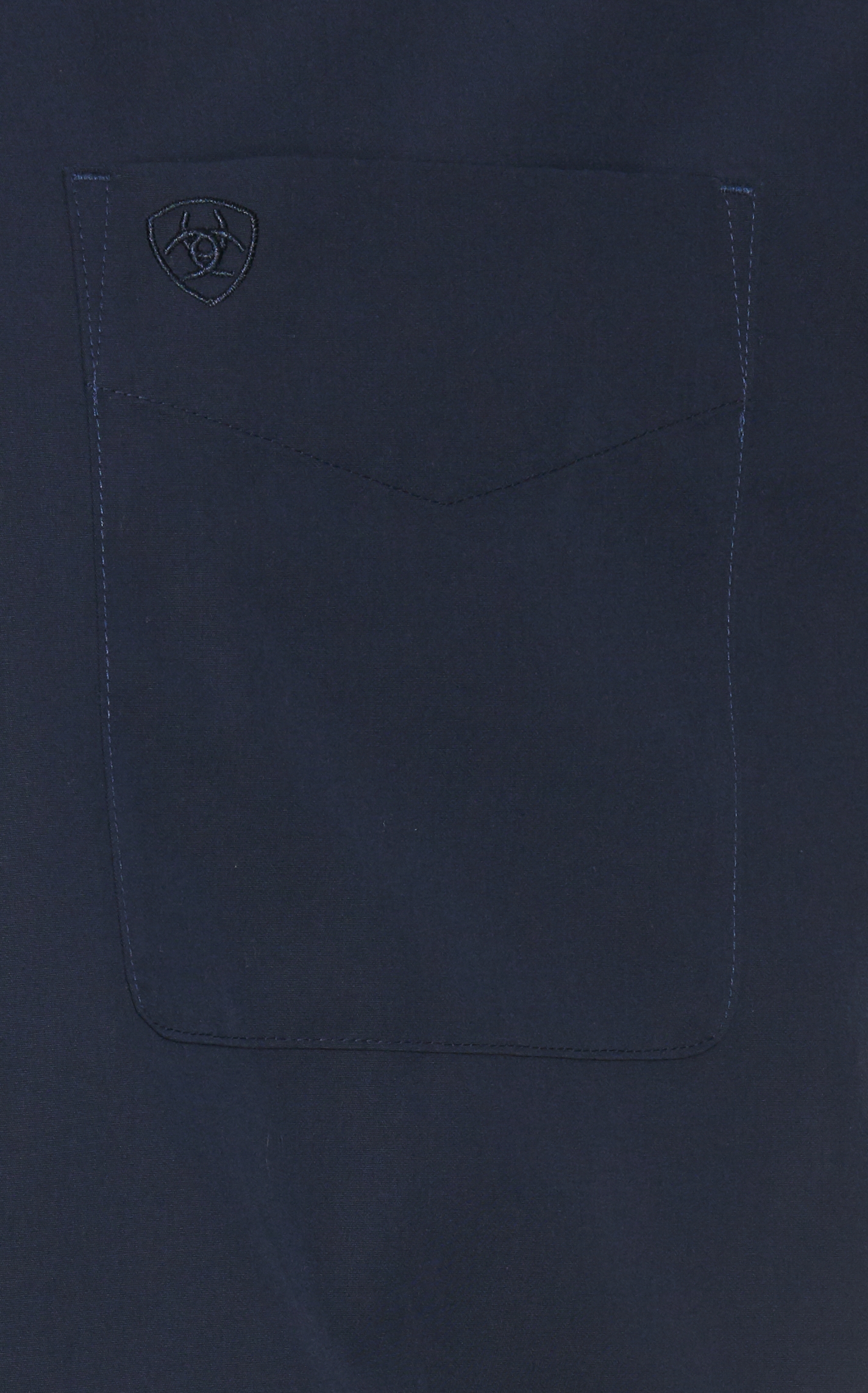 Ariat Men's Solid Navy Wrinkle Free Long Sleeve Western Shirt - Image 1