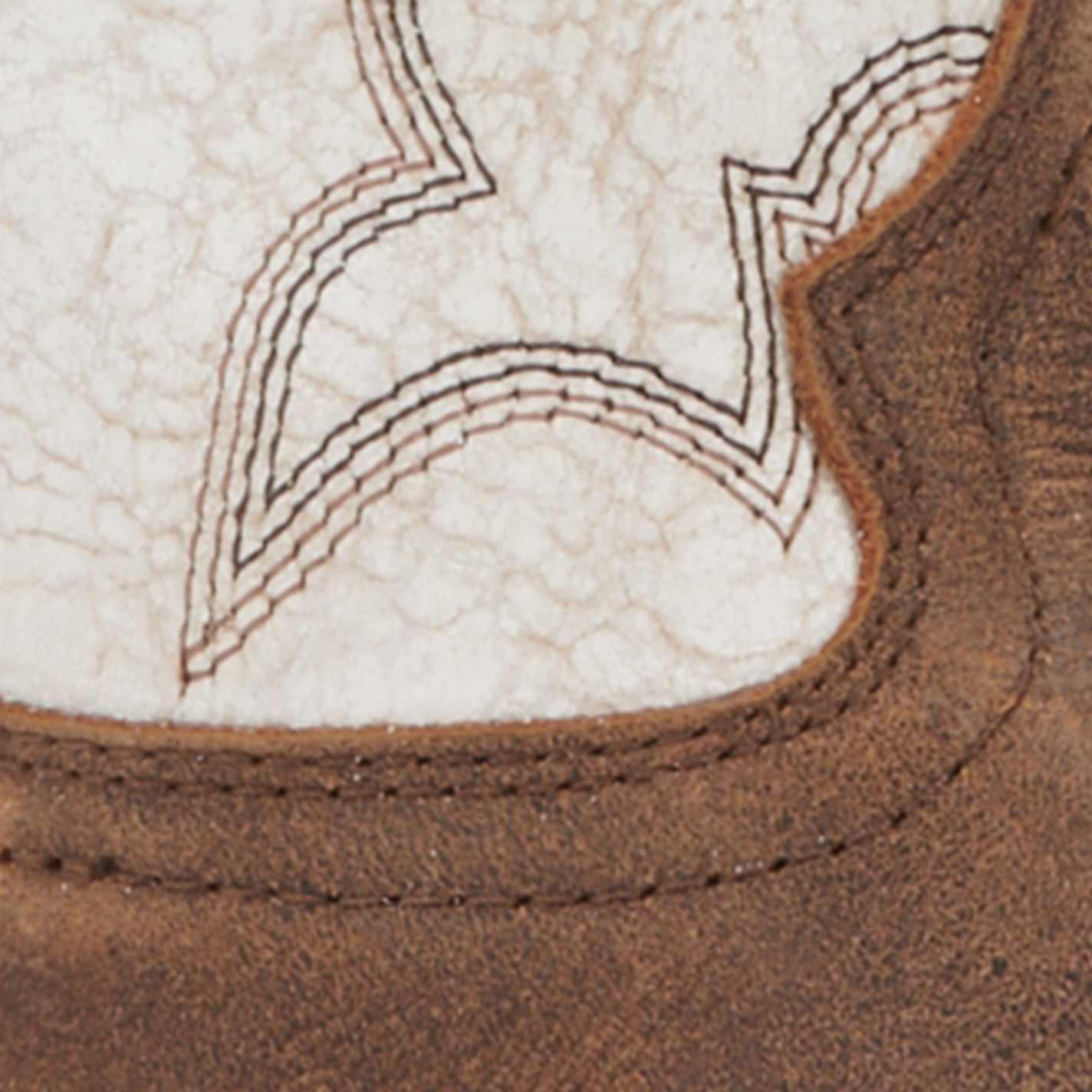 Smoky Mountain Women's  Distressed Brown and Antique White Wide Square Toe Cowboy Boots - Image 1