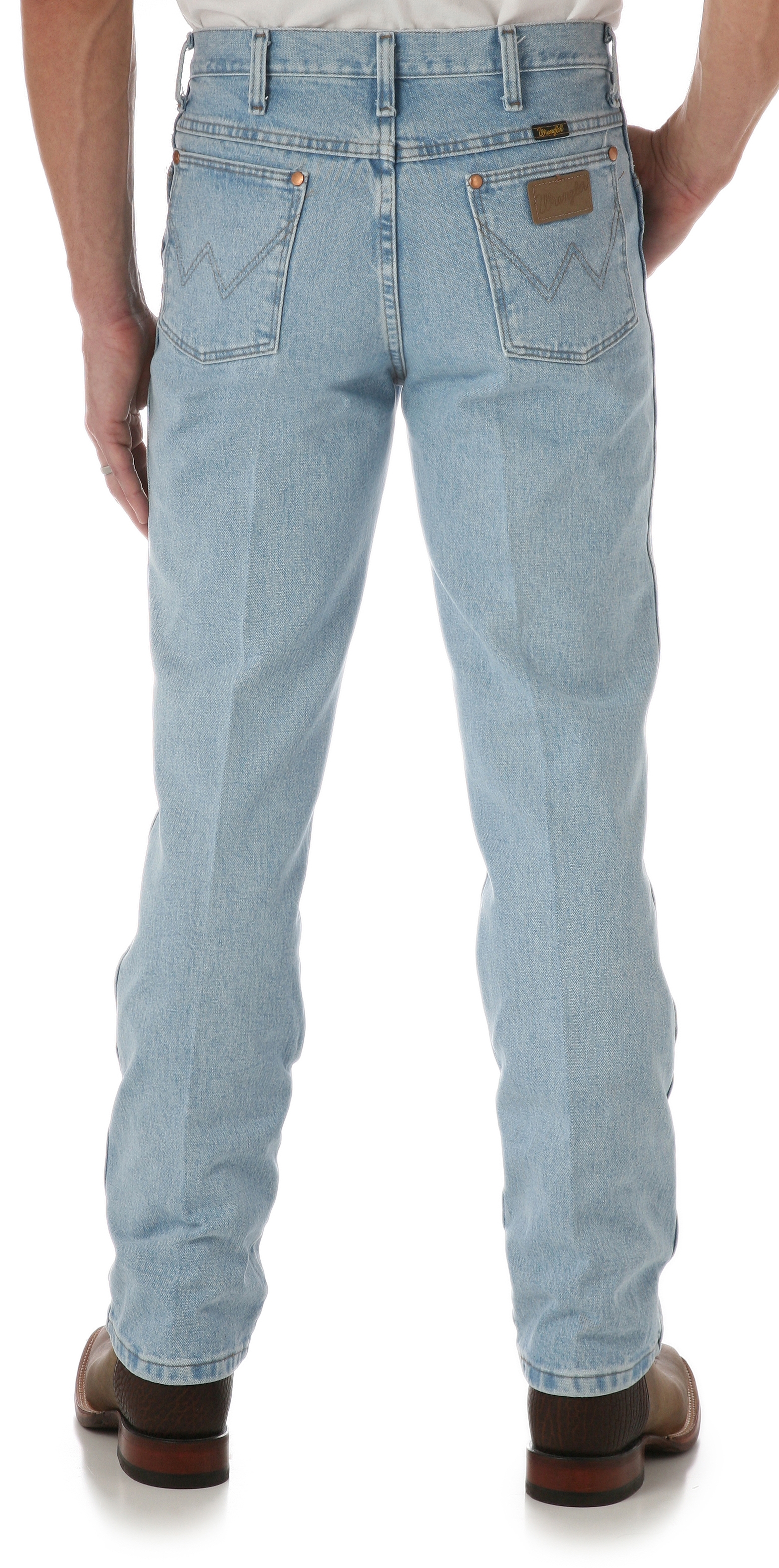 Wrangler Men's Cowboy Cut Bleach Slim Fit Big/Tall Jeans - Image 1