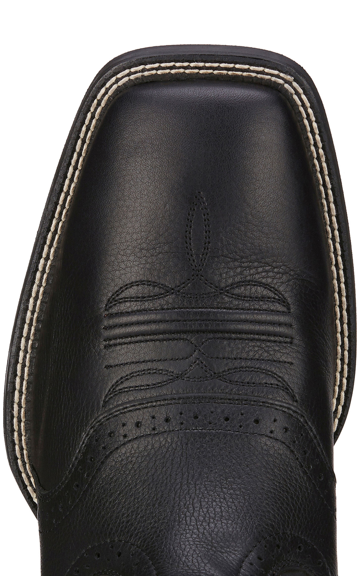 Ariat Men's Sport Black Wide Square Toe Cowboy Boots - Image 1