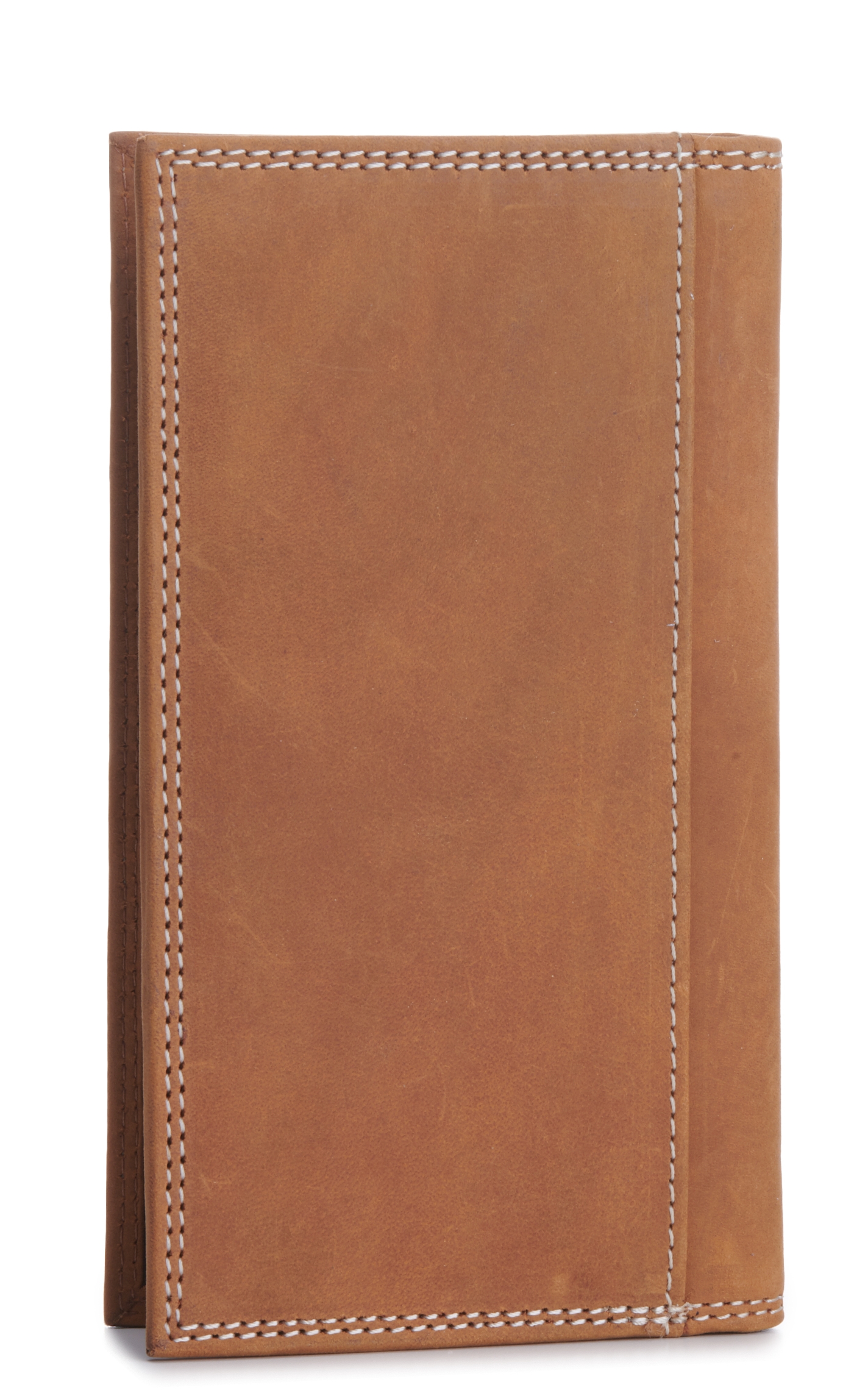 Ariat Men's Tan Embossed Logo Checkbook / Rodeo Wallet - Image 1