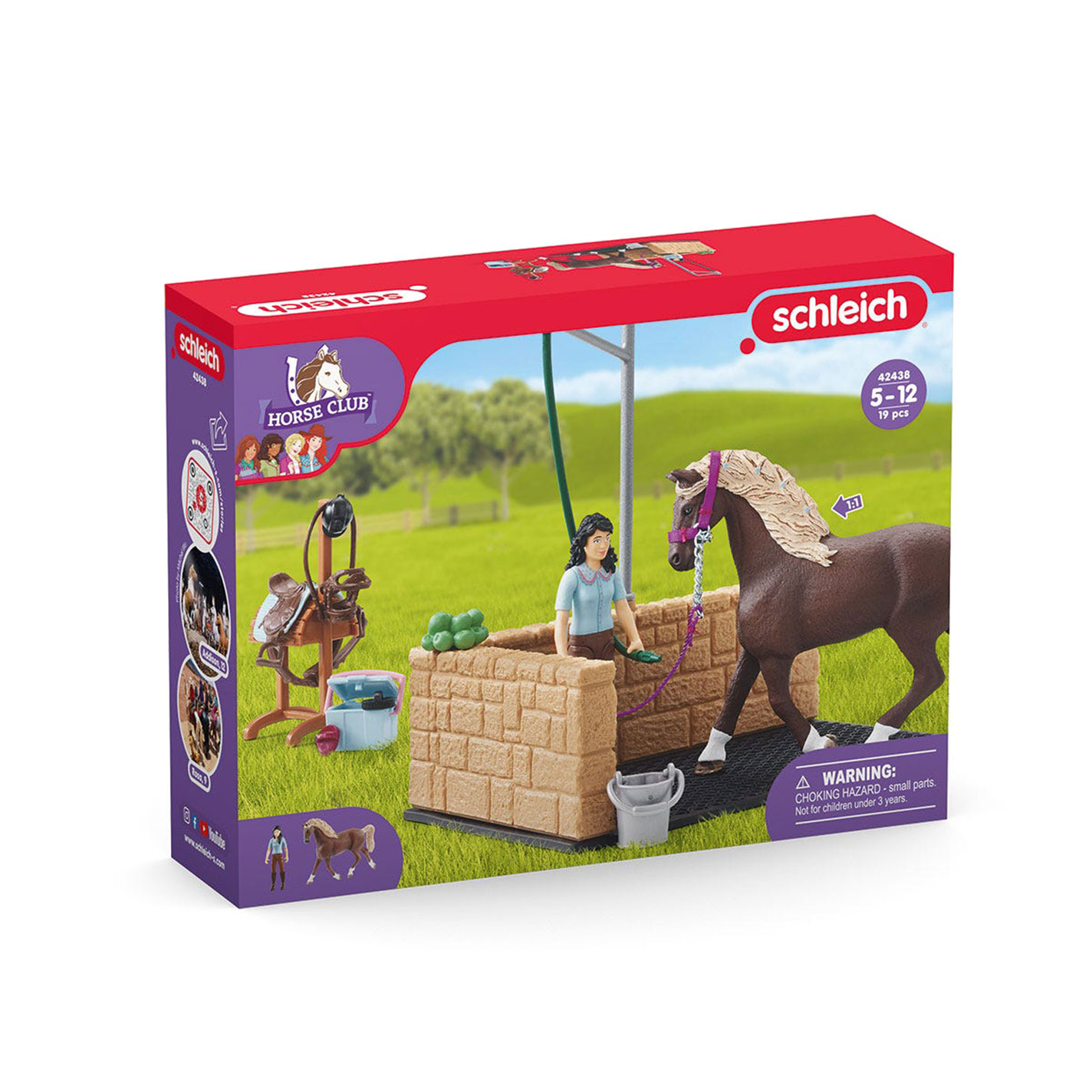 Schleich Washing Area Horse Club Emily & Luna Toy Set - Image 8