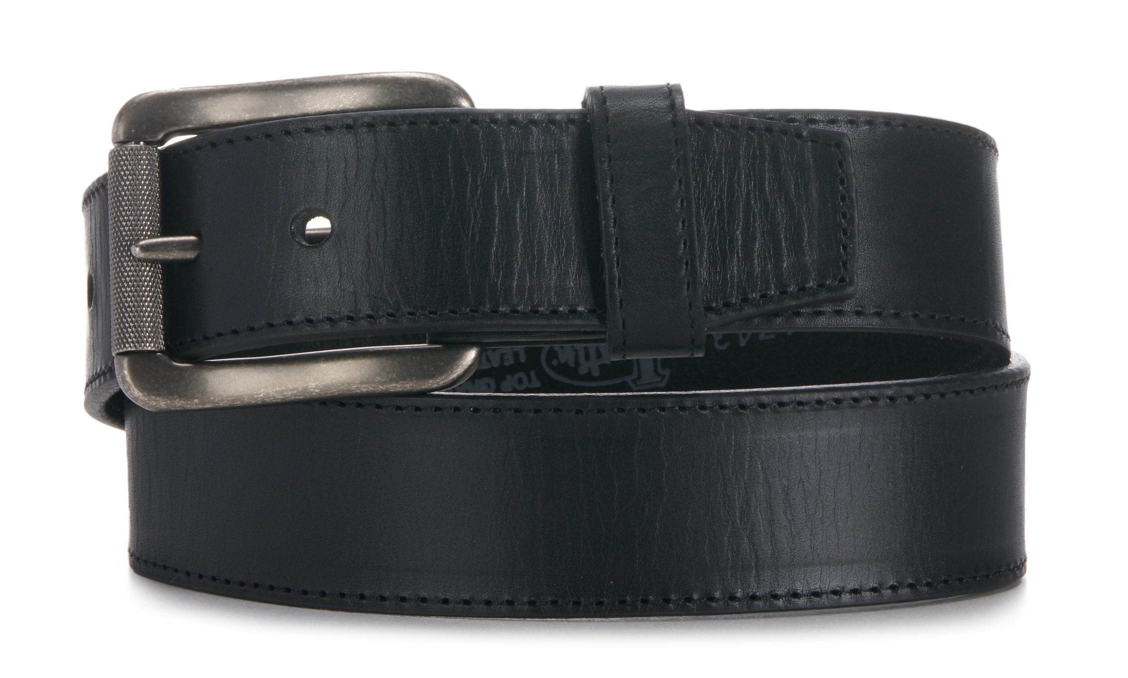 Justin Men's Bent Rail Black Leather Bomber Western Belt - Image 1